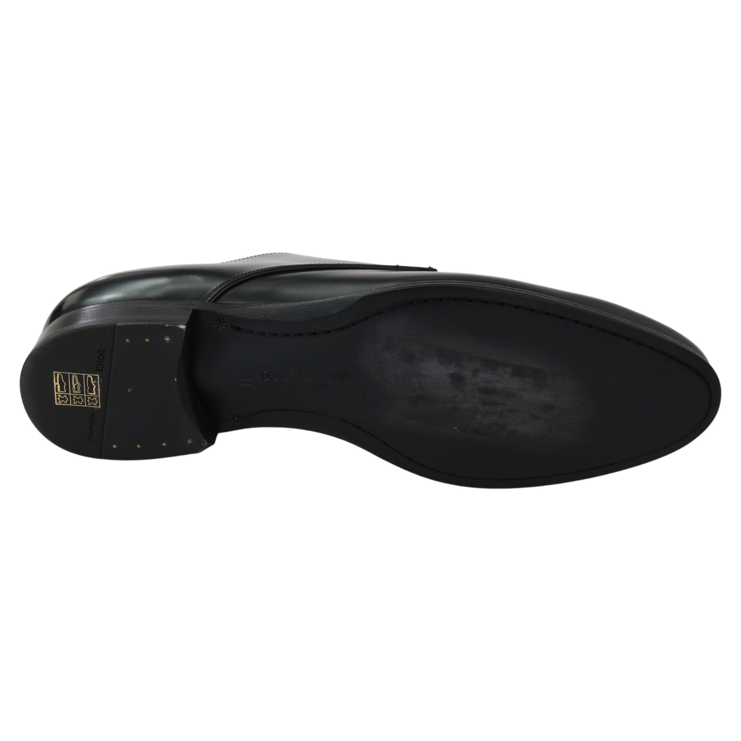 Dolce & Gabbana Black Leather Derby Shoes Modern Classic