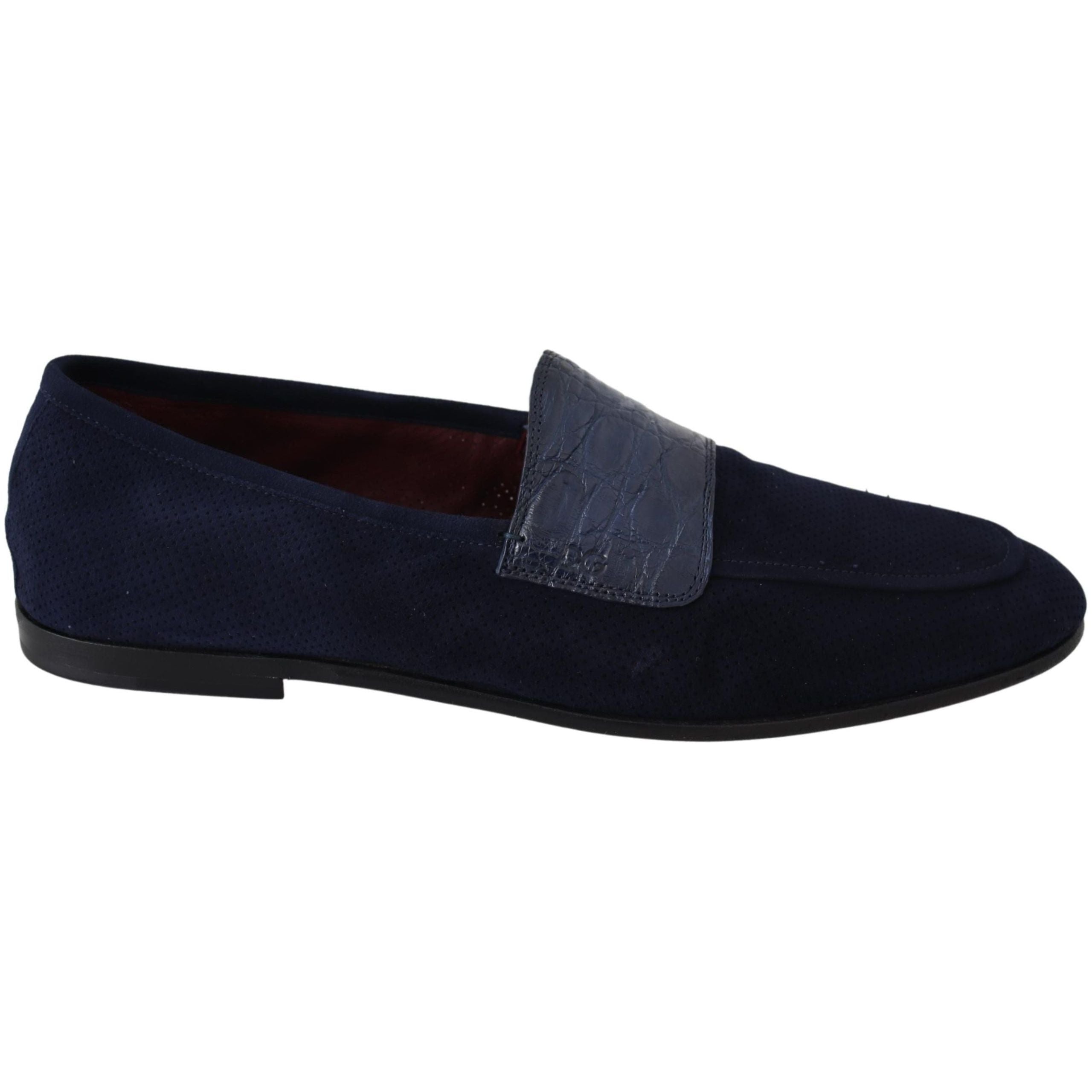 Dolce & Gabbana Blue Suede Leather Loafers Collection