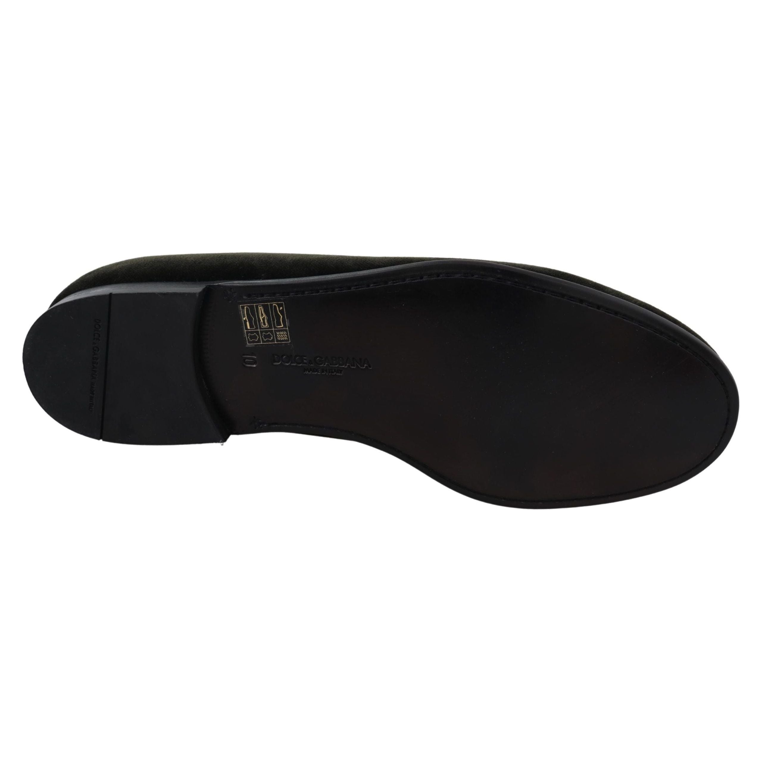 Dolce & Gabbana Green Velvet Loafers for Sophistication