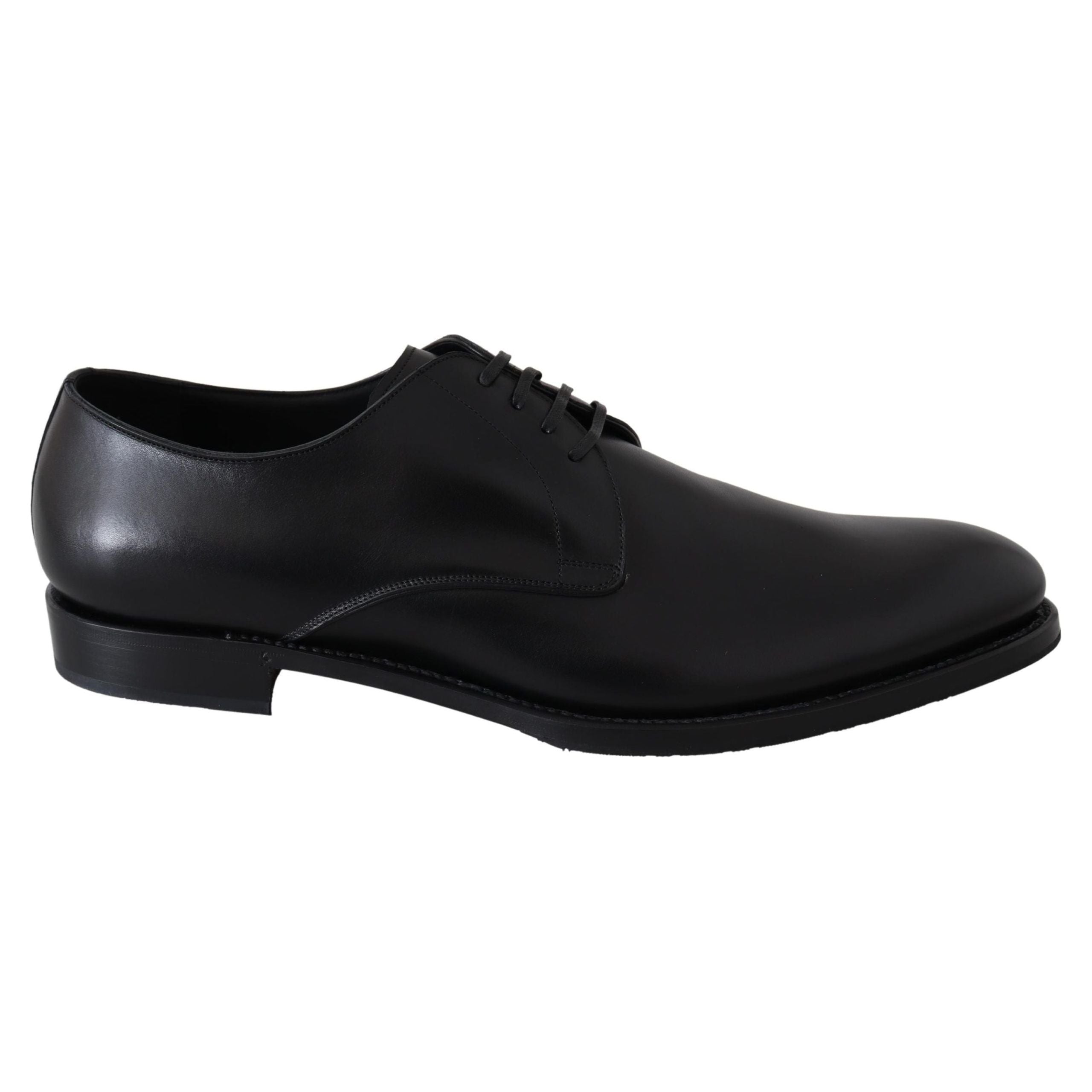 Dolce & Gabbana Black Leather Derby Dress Shoes