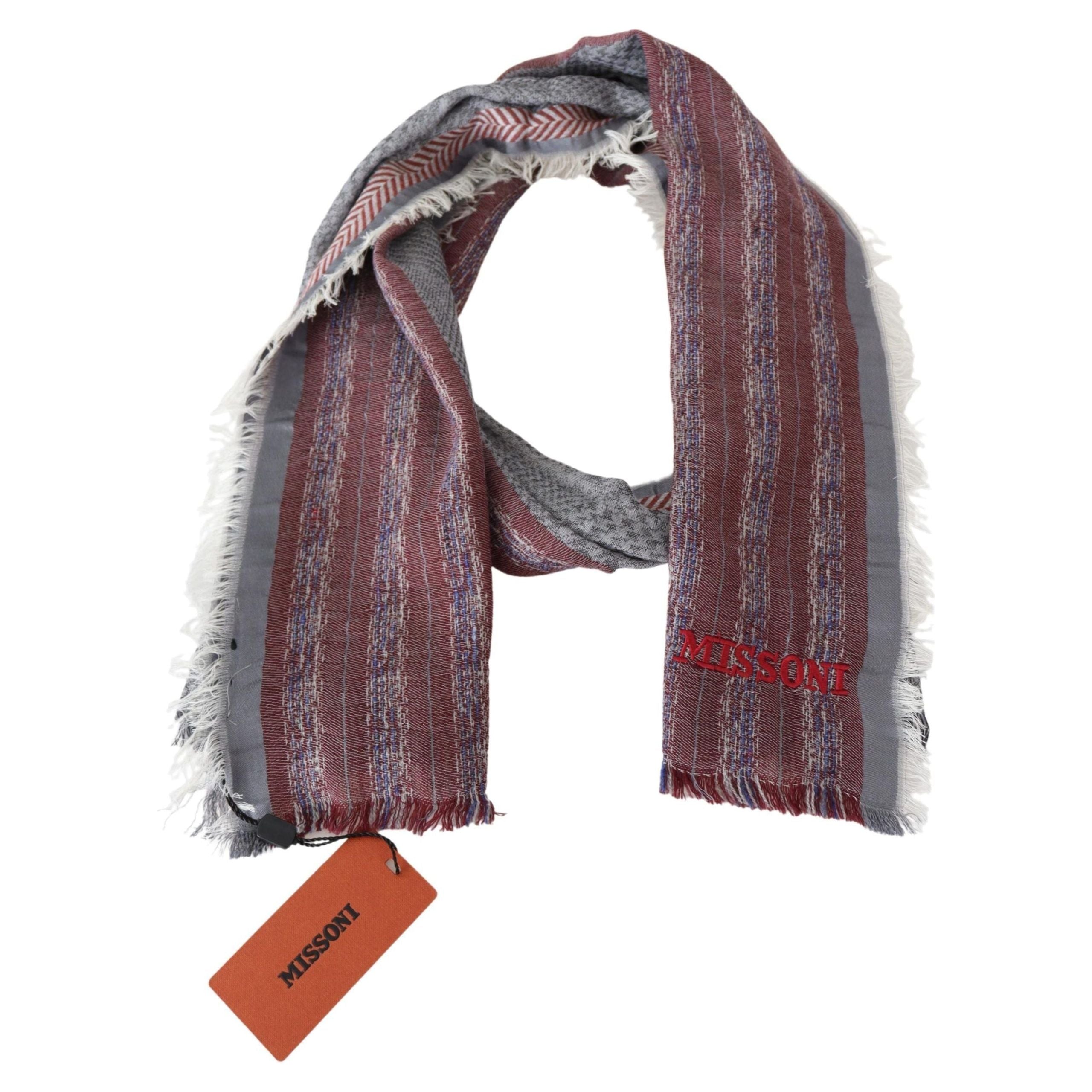 Missoni Multicolor Wool Blend Designer Scarf Elegance