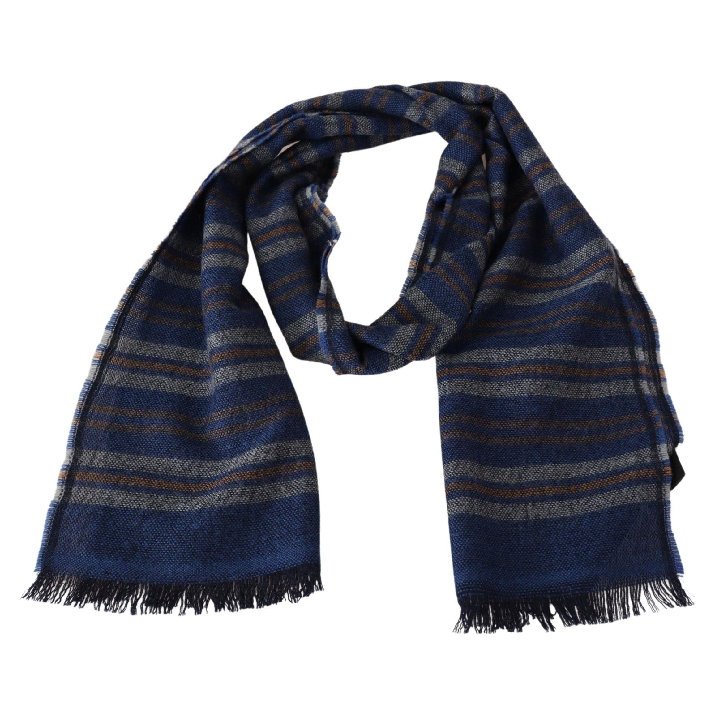 Missoni Multicolor Wool Scarf Unisex Fringed Design