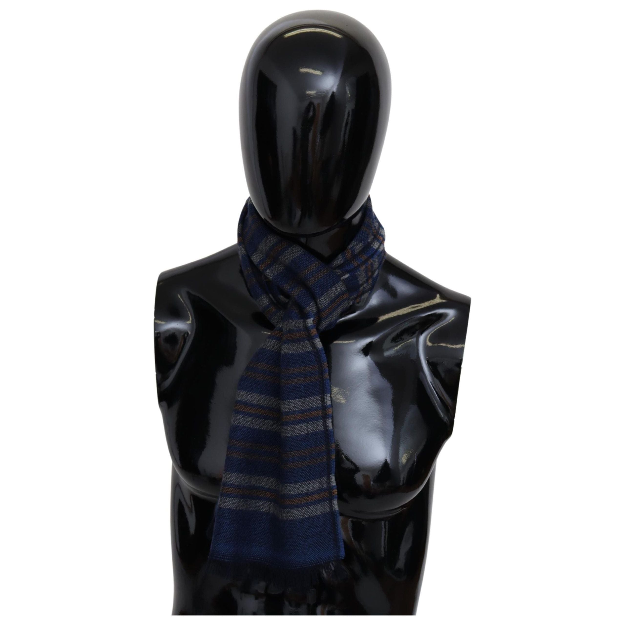Missoni Multicolor Wool Scarf Unisex Fringed Design