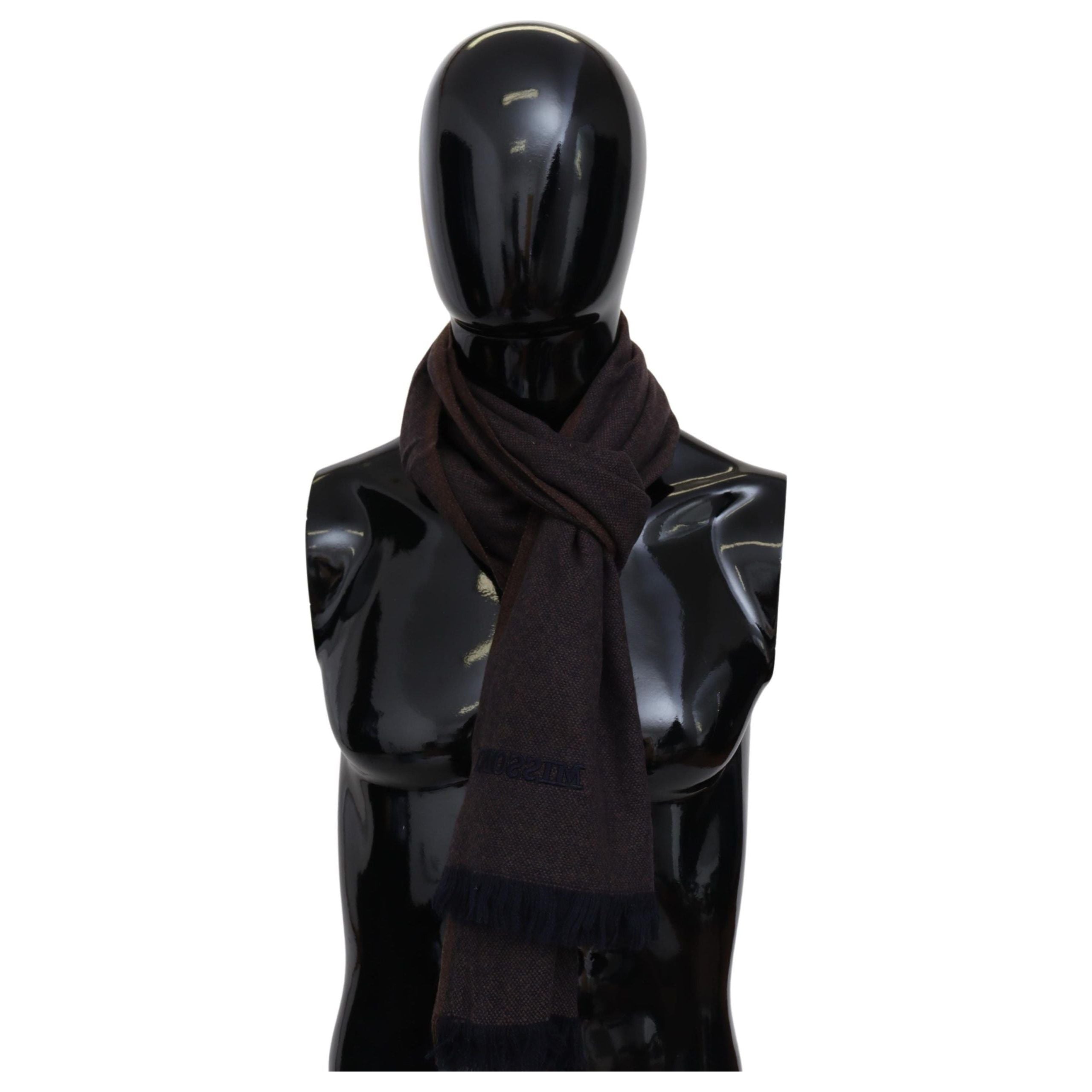 Missoni Grey Cashmere Unisex Fringed Scarf Accessory