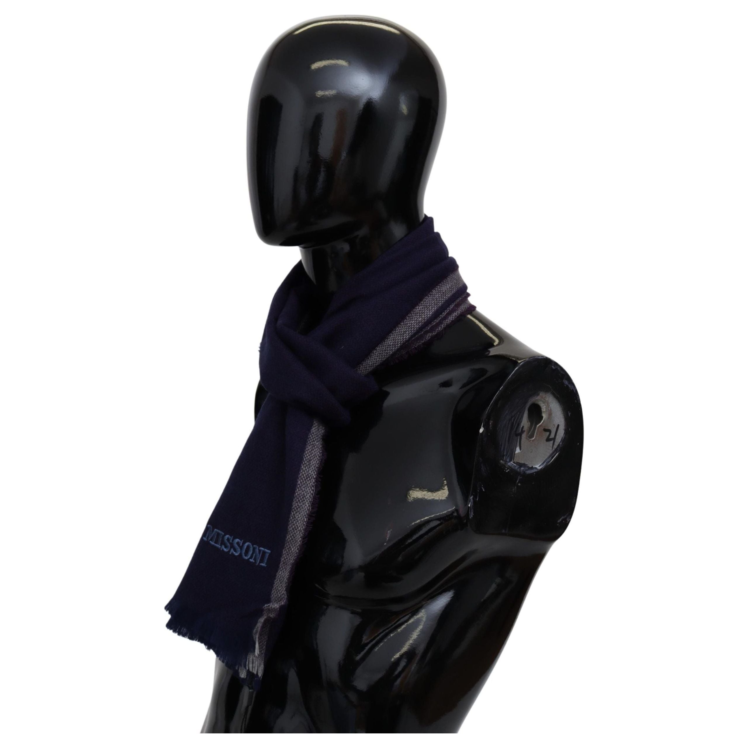 Missoni Multicolored Wool Scarf with Striped Pattern