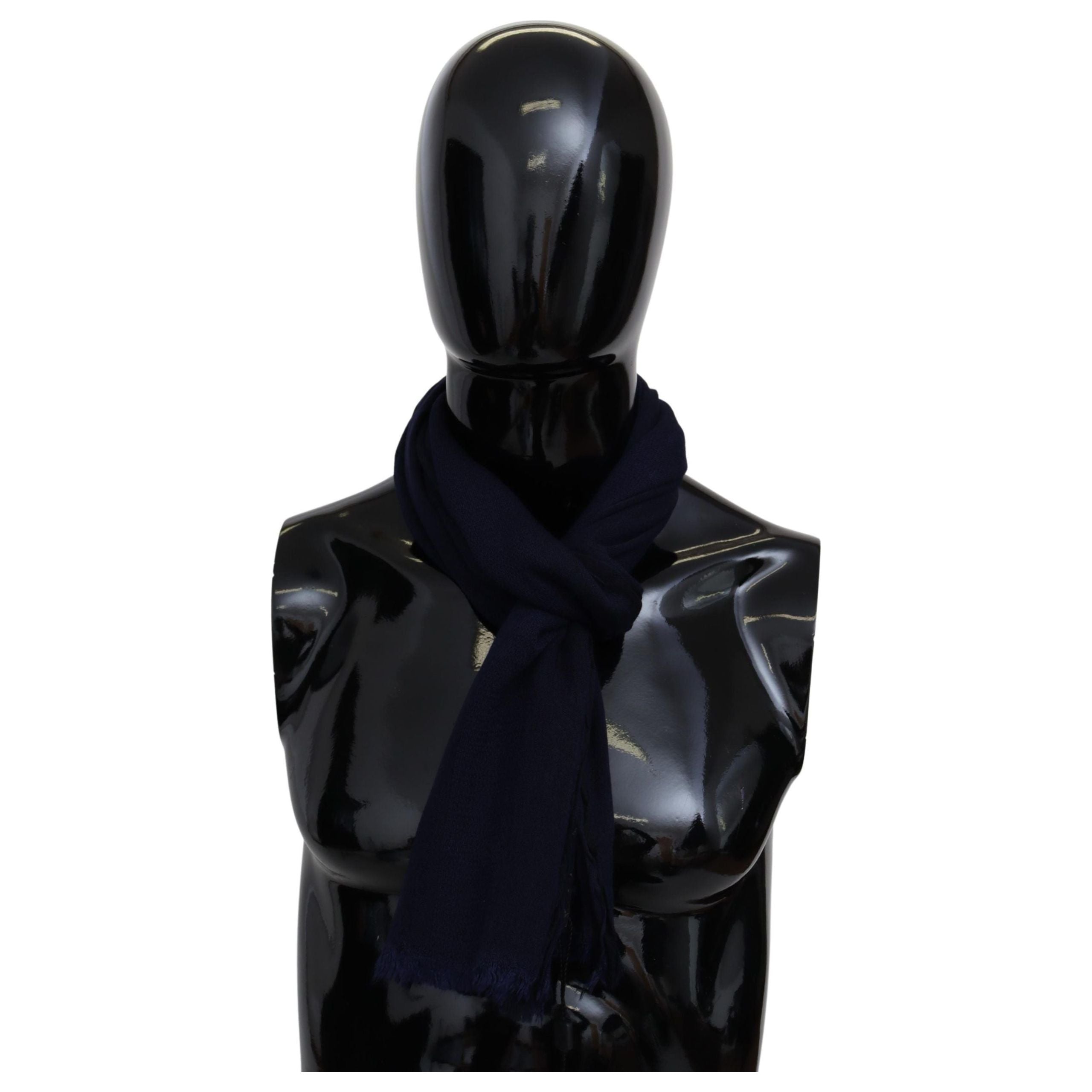 Missoni Blue Wool Scarf with Embroidered Logo