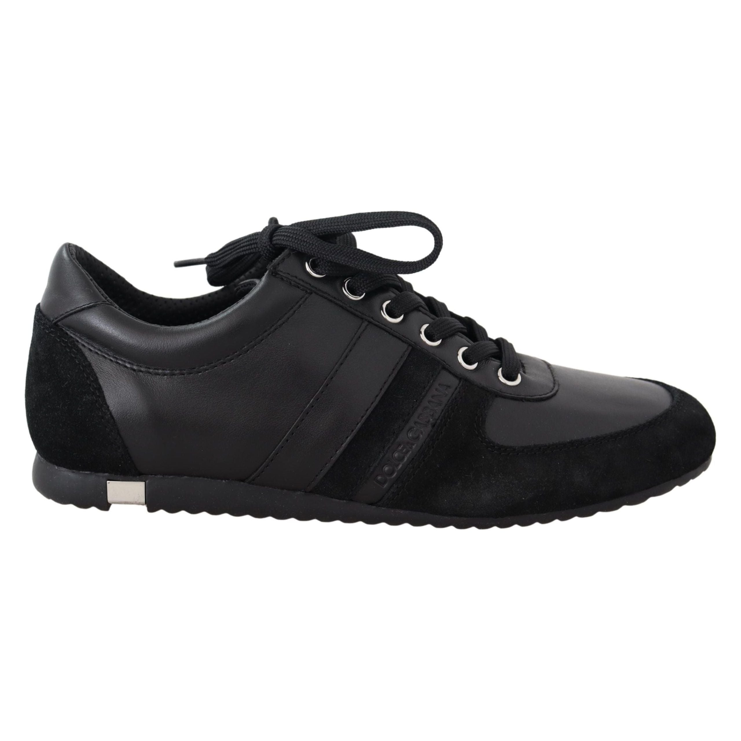Dolce & Gabbana Black Leather Sport Sneakers