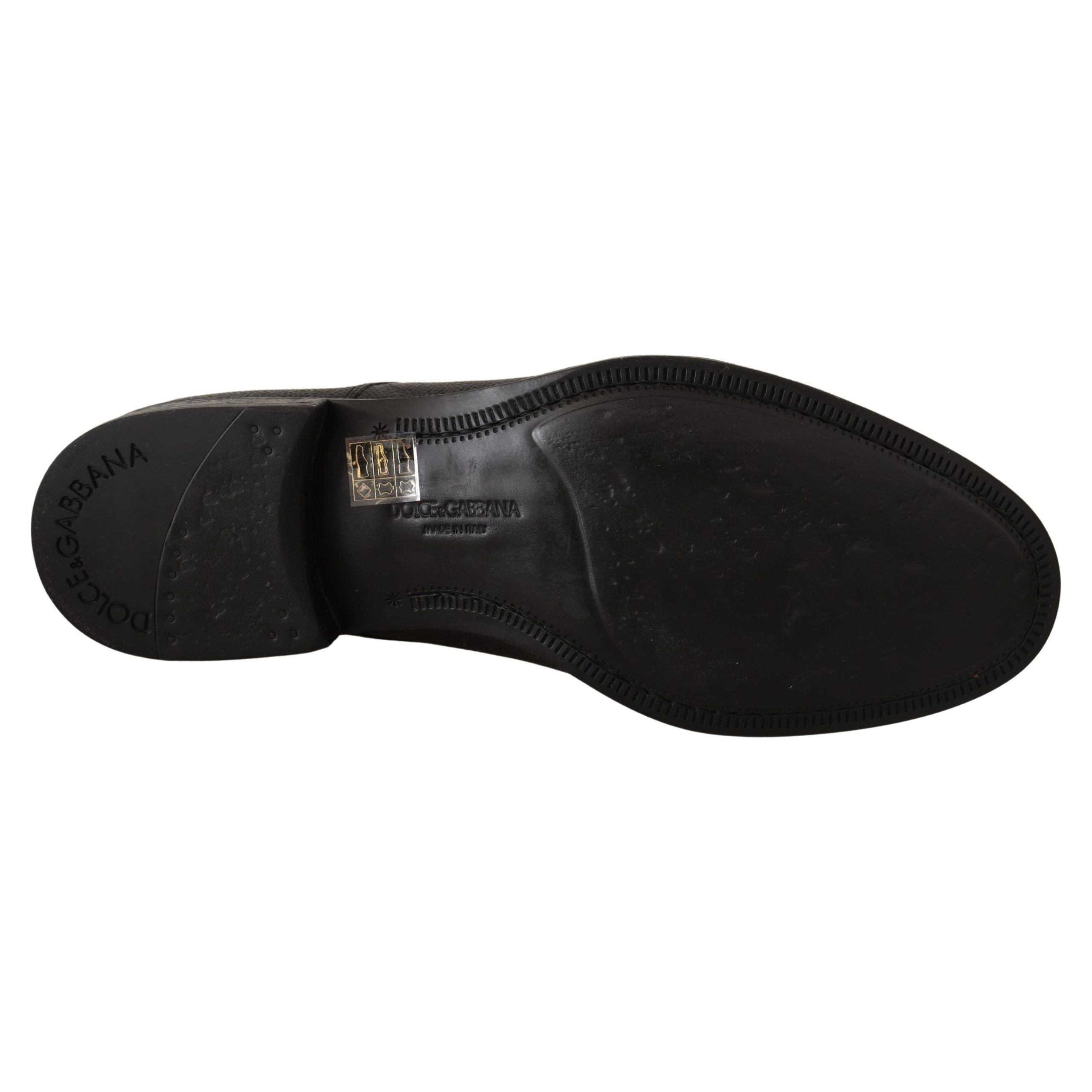 Dolce & Gabbana Black Leather Derby Dress Shoes