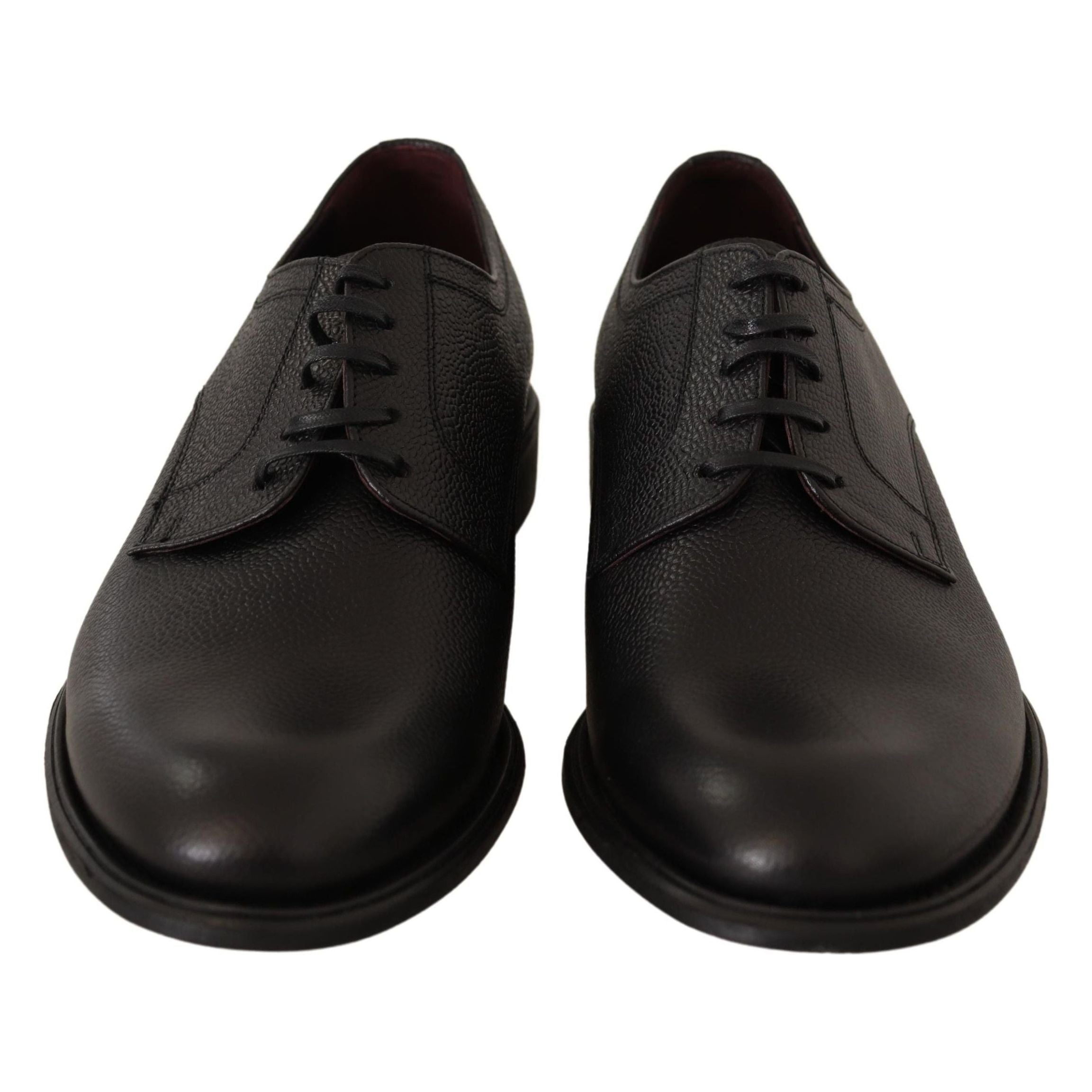 Dolce & Gabbana Black Leather Derby Dress Shoes