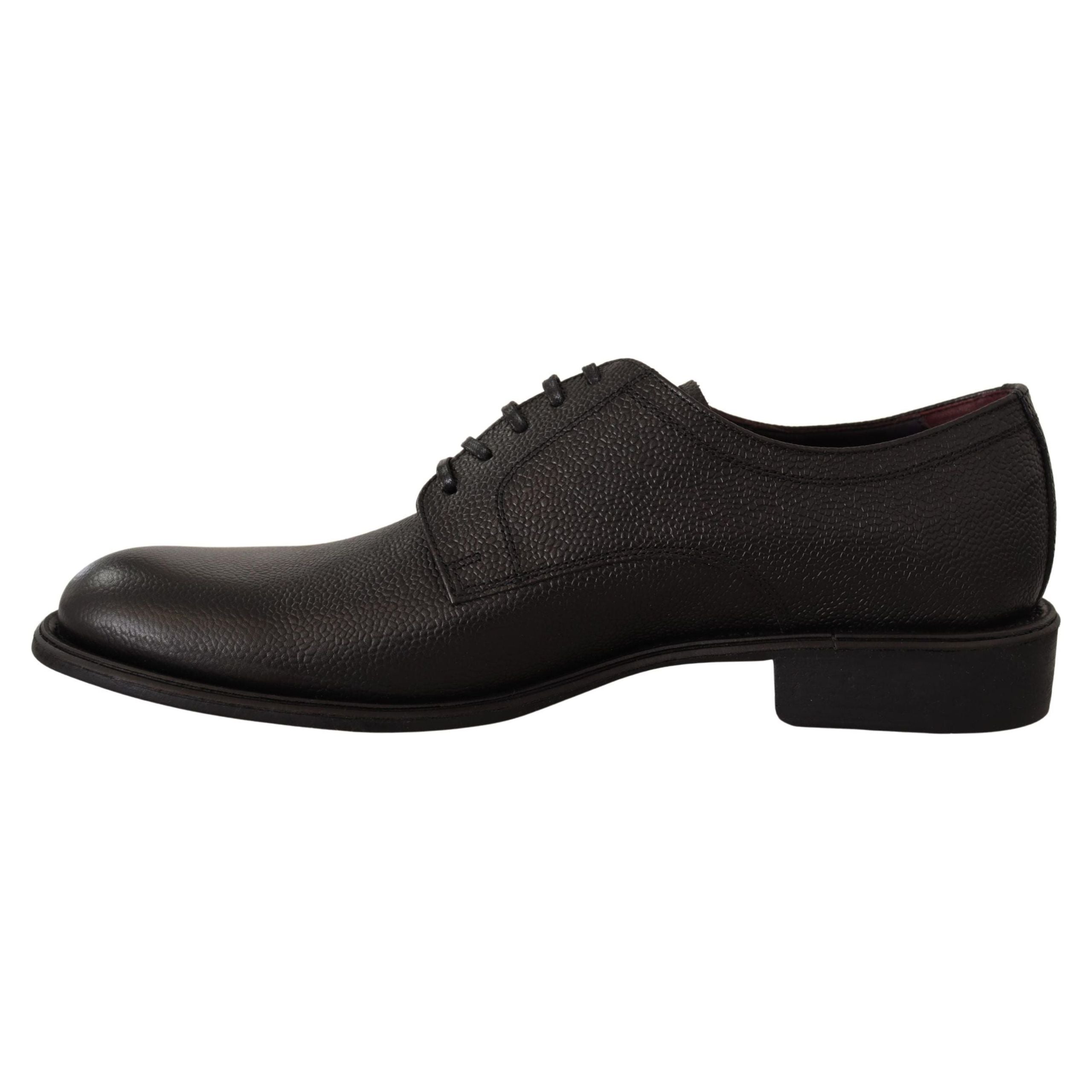 Dolce & Gabbana Black Leather Derby Dress Shoes