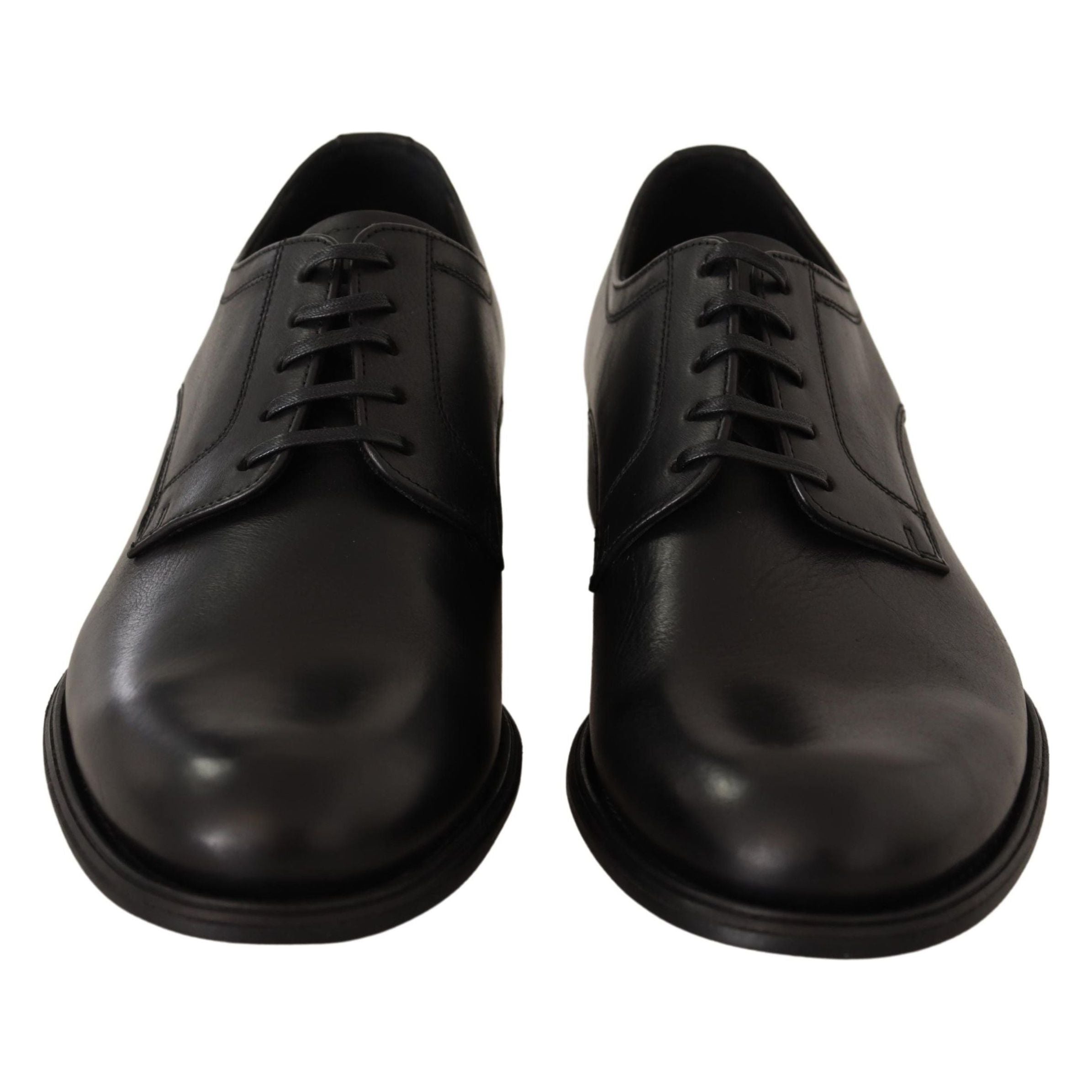 Dolce & Gabbana Black Leather Derby Formal Shoes for Sophistication