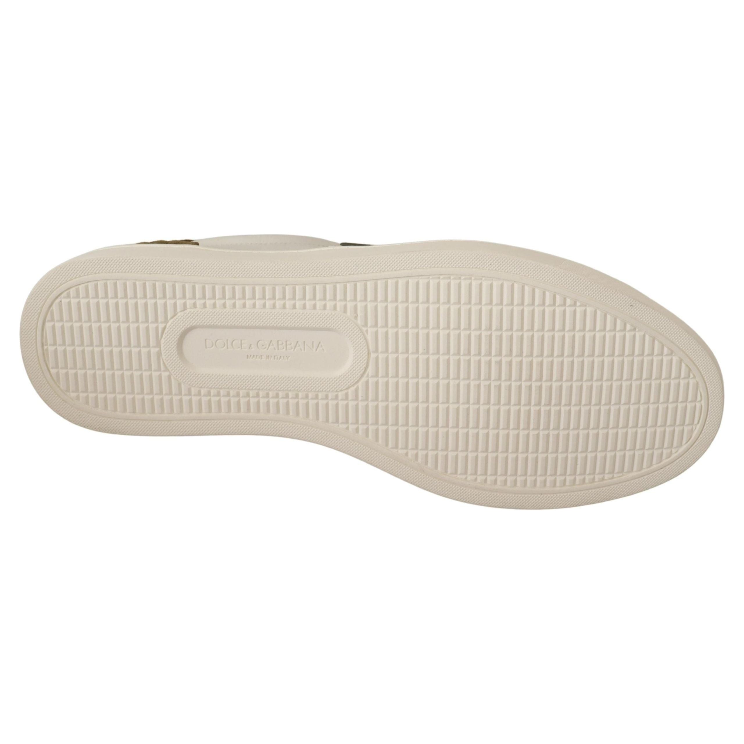 Dolce & Gabbana Chic White Leather Sneakers