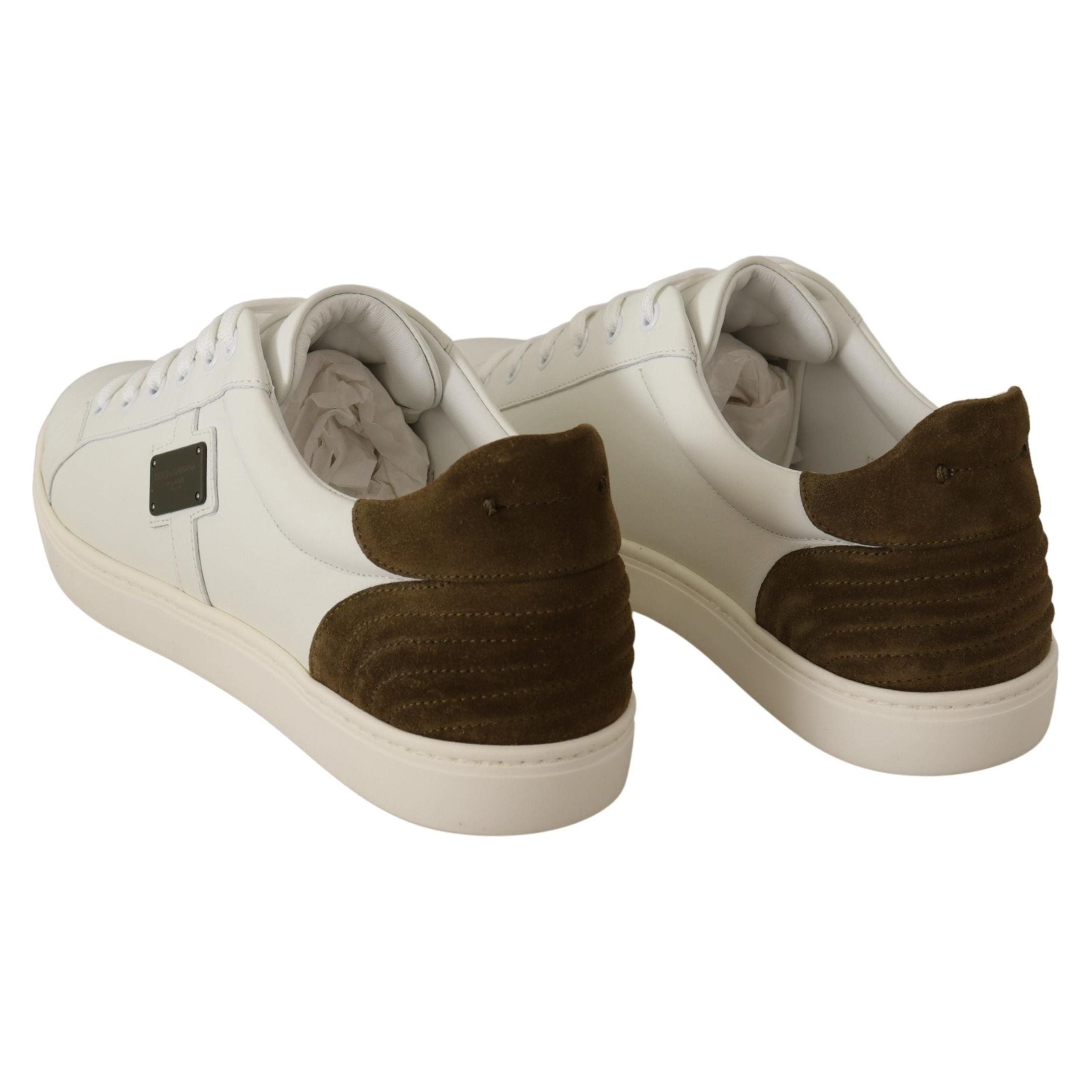 Dolce & Gabbana Chic White Leather Sneakers