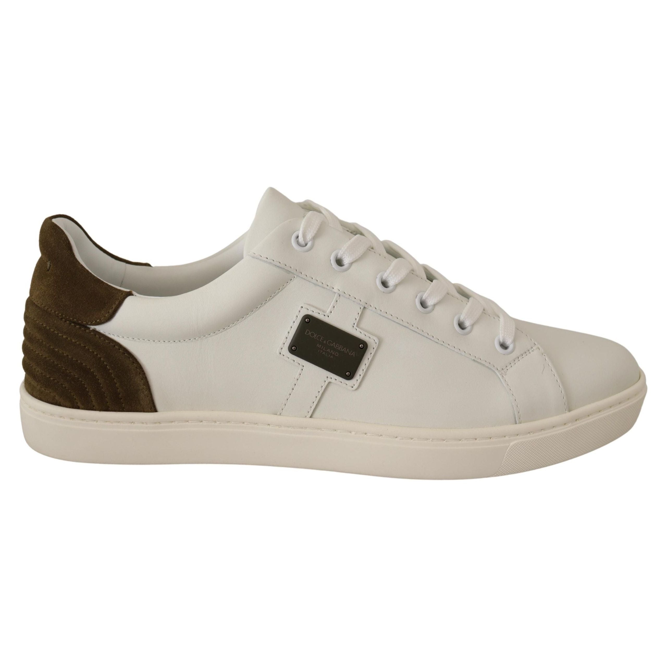 Dolce & Gabbana Chic White Leather Sneakers
