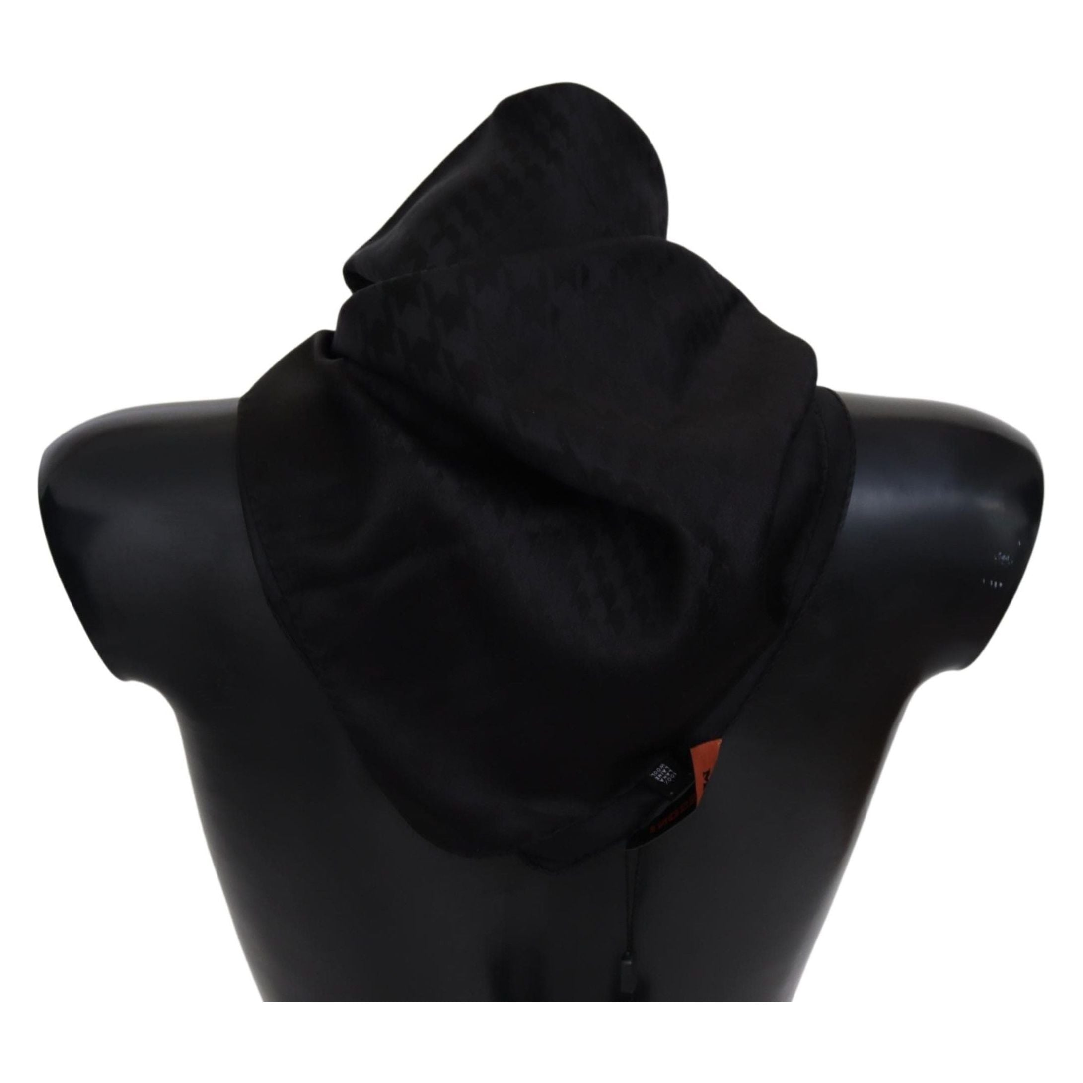 Missoni Black Wool Scarf with Logo Embroidery