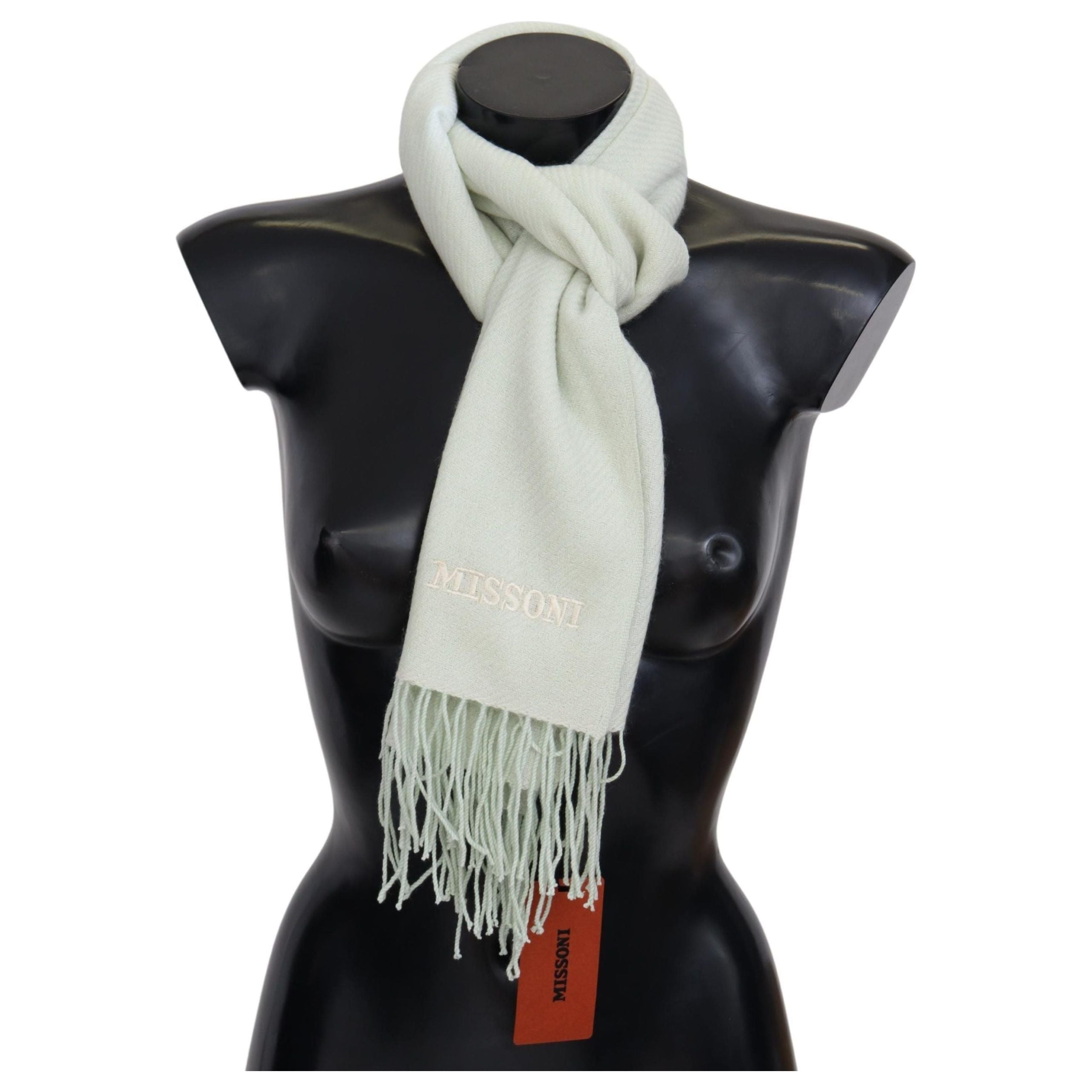 Missoni White Cashmere Scarf for Timeless Luxury
