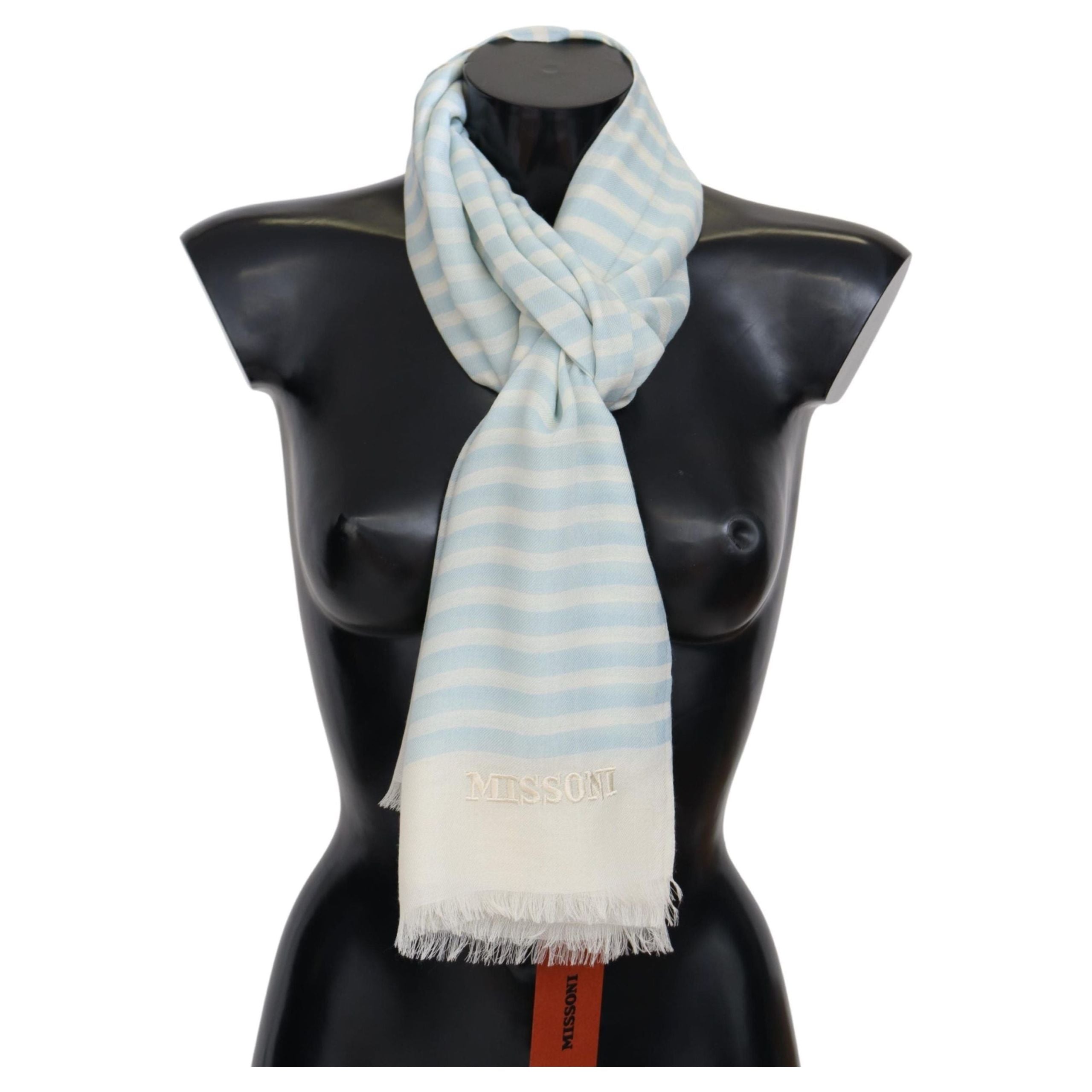 Missoni Multicolor Cashmere Scarf with Linear Design Luxury