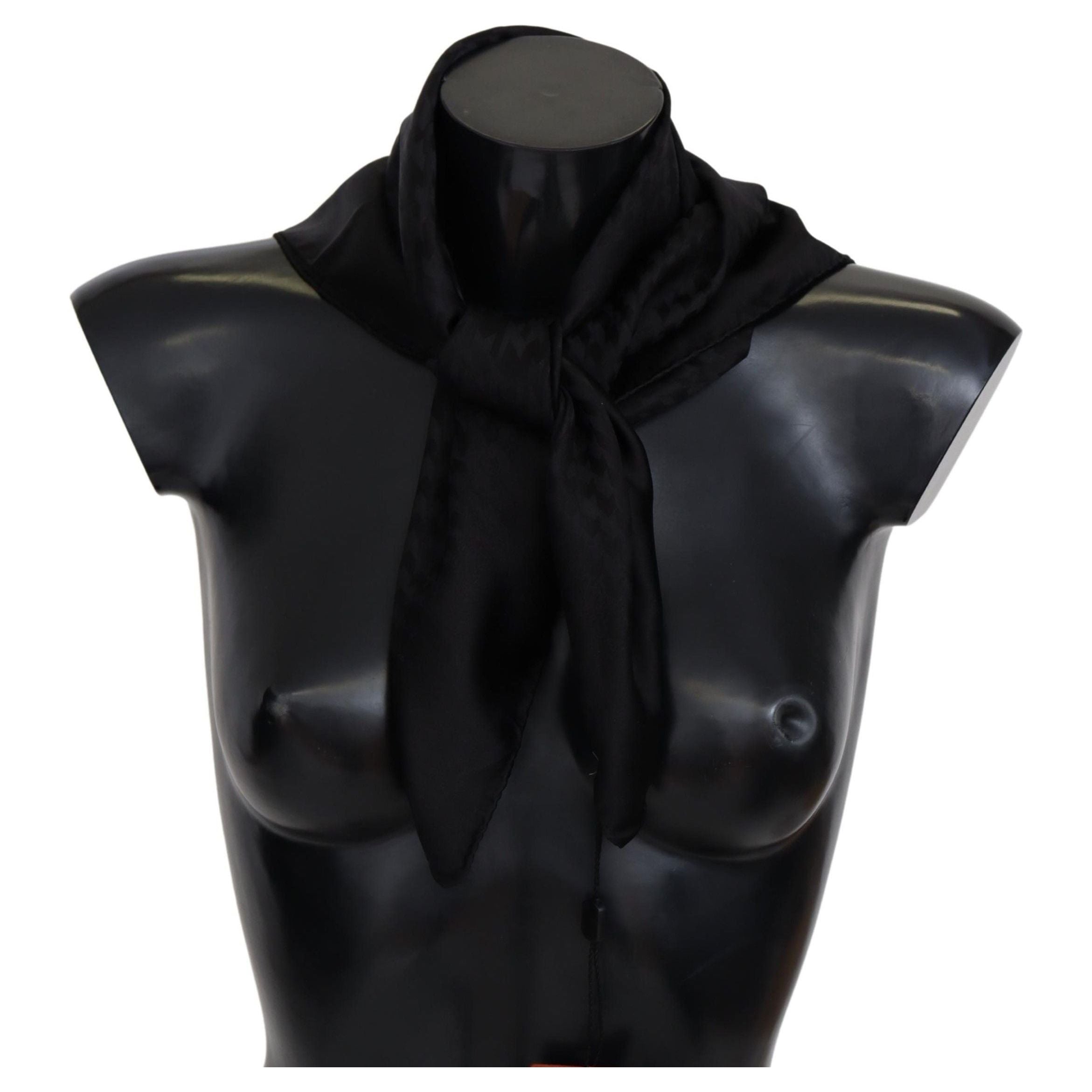 Missoni Black Wool Scarf with Embroidered Logo