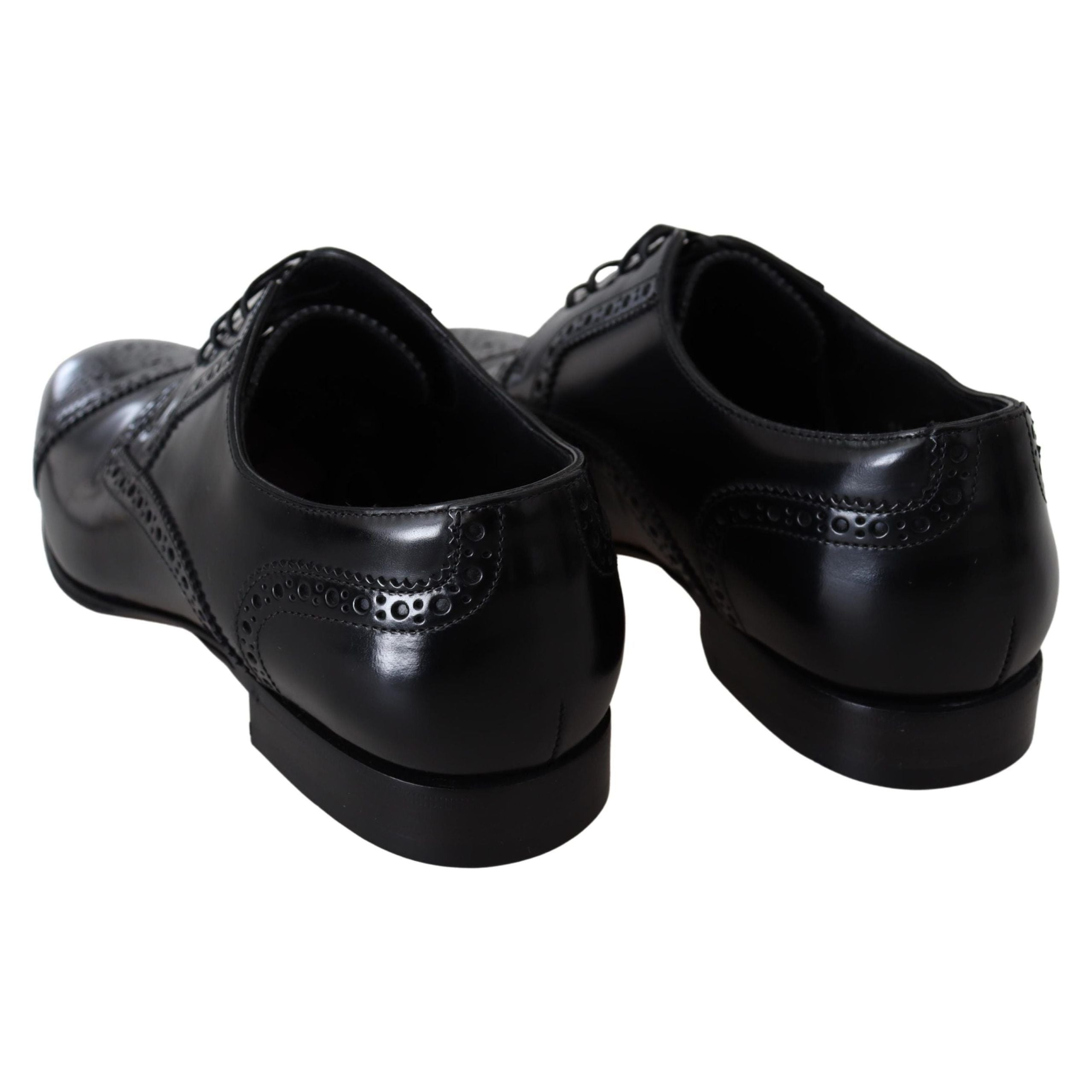Dolce & Gabbana Black Leather Formal Derby Shoes