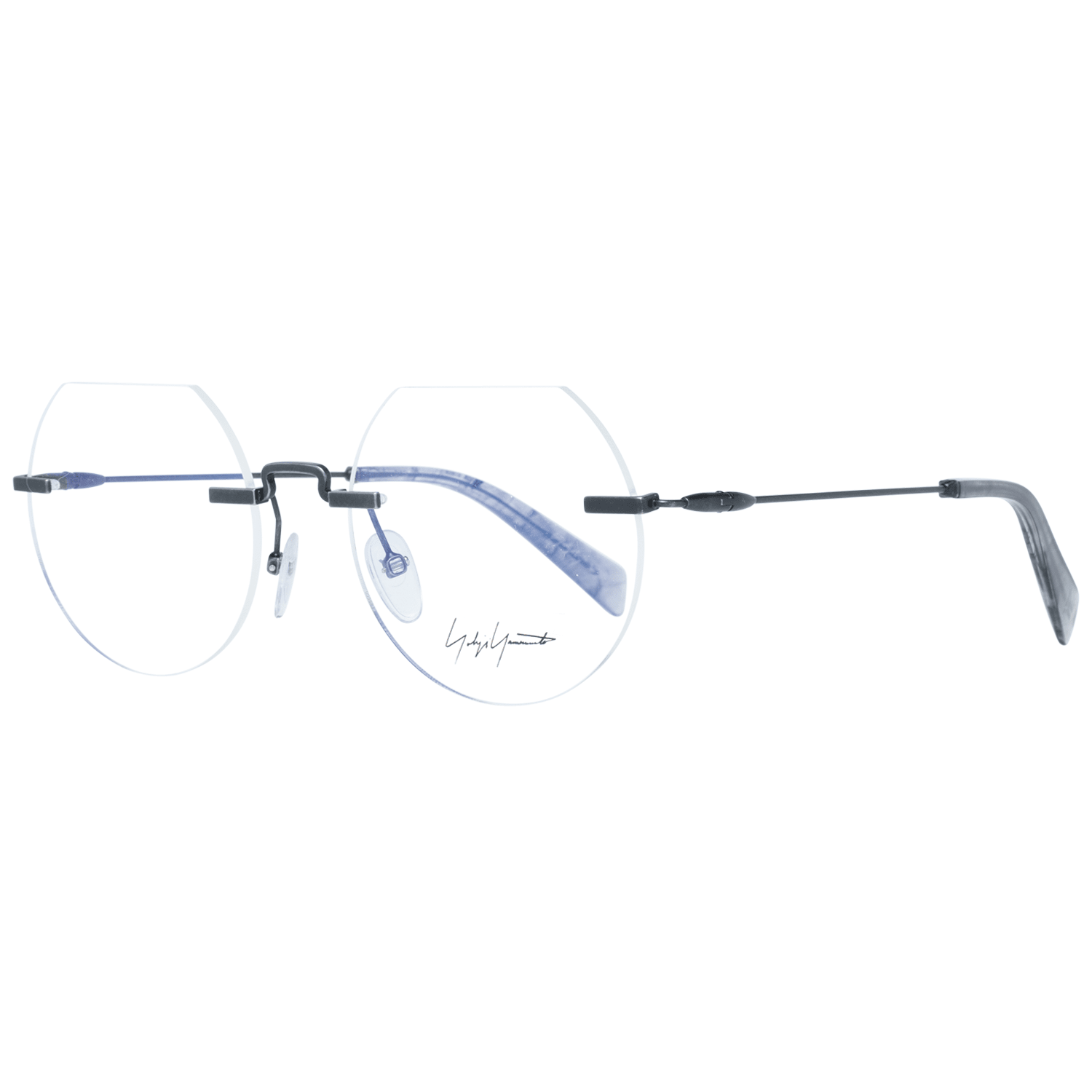 Yohji Yamamoto Gray Metal Optical Frames for Elevated Style