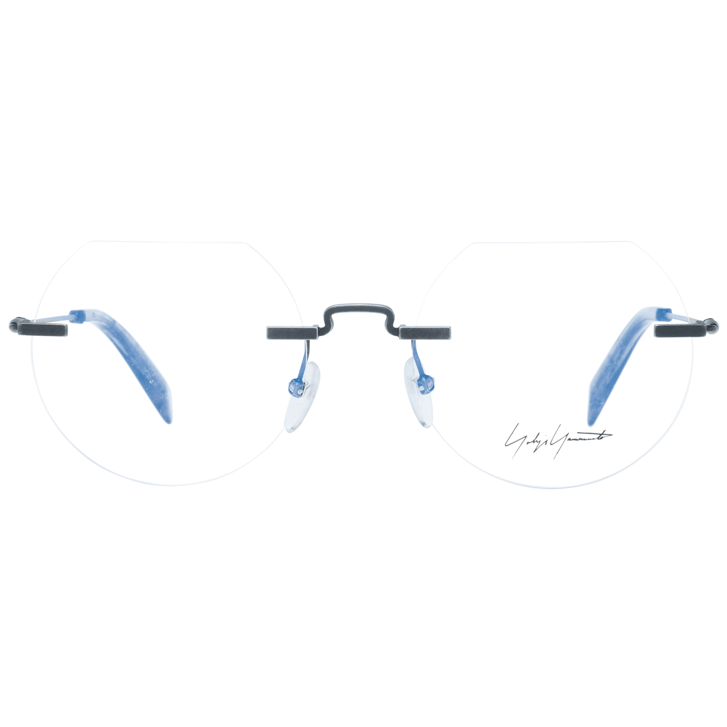 Yohji Yamamoto Gray Metal Optical Frames for Elevated Style