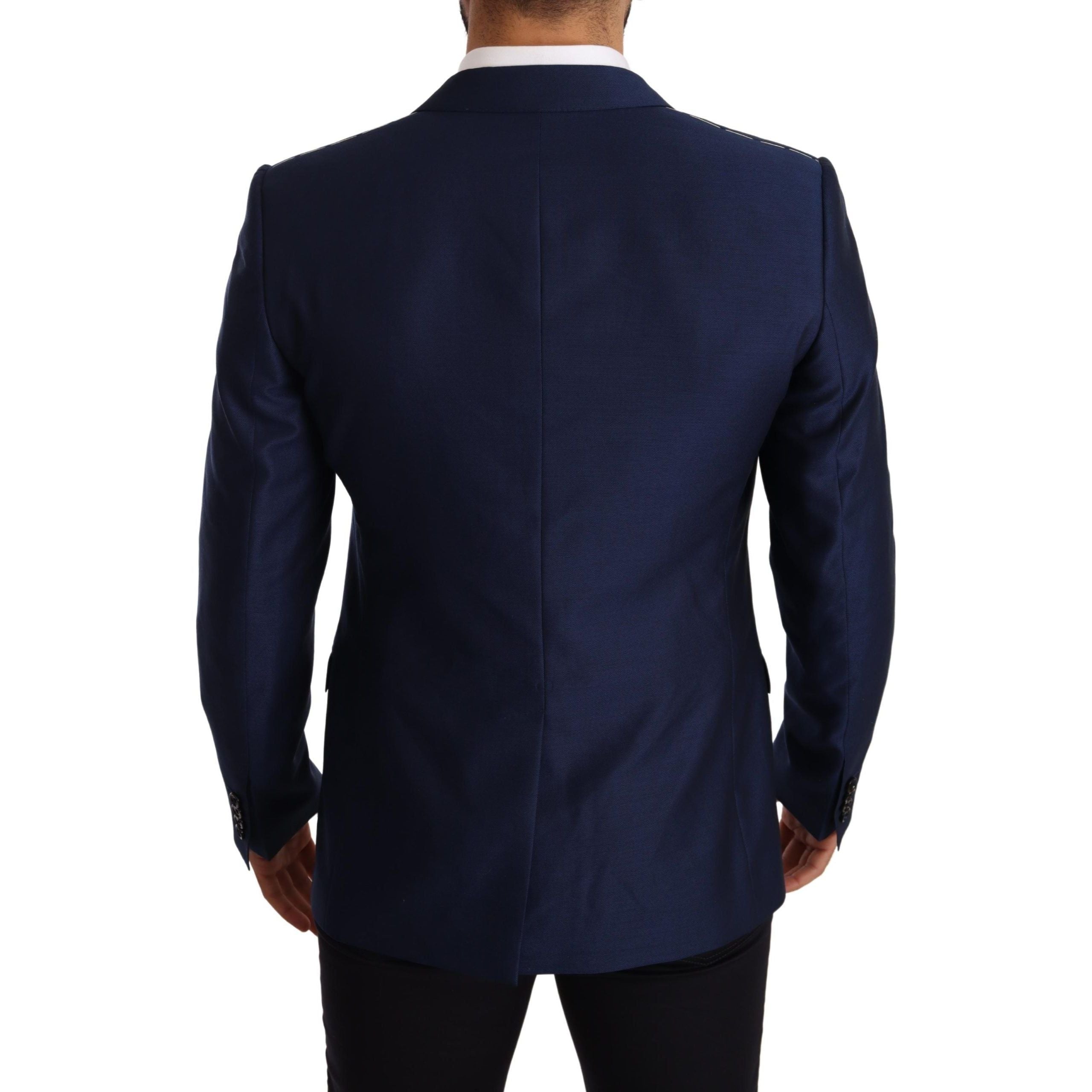 Dolce & Gabbana Blue Virgin Wool Martini Blazer