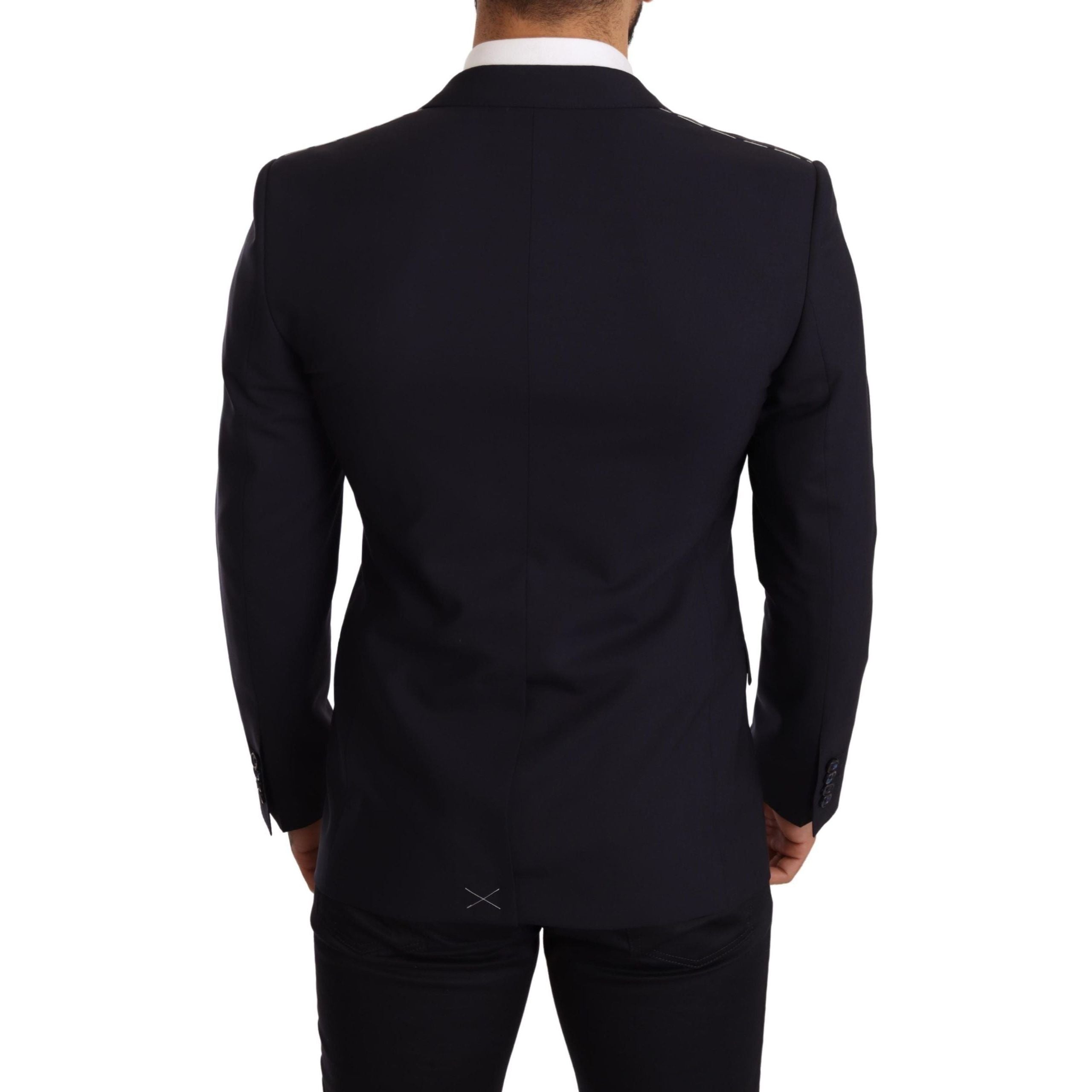 Dolce & Gabbana Navy Virgin Wool Martini Blazer