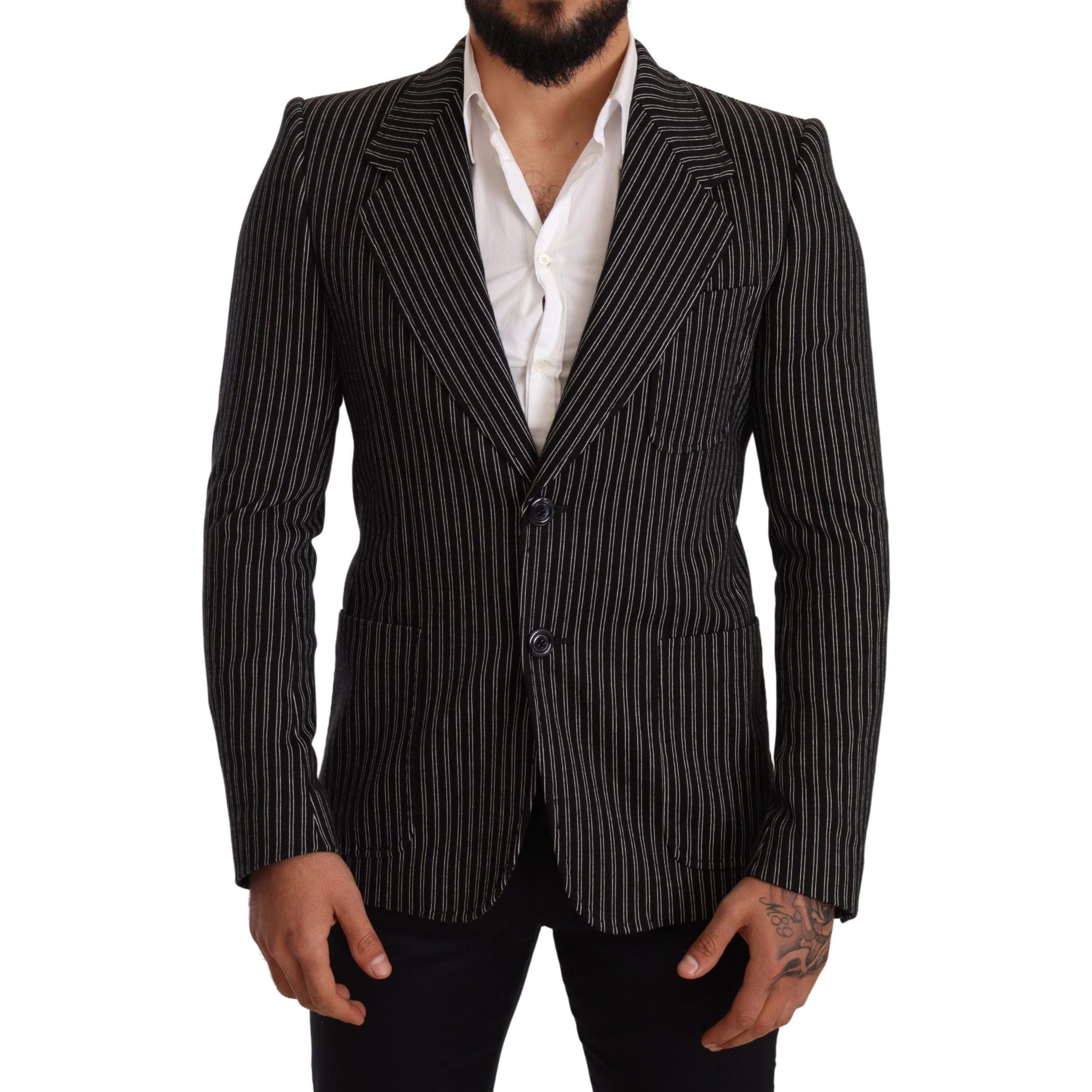 Dolce & Gabbana Black Virgin Wool Blazer