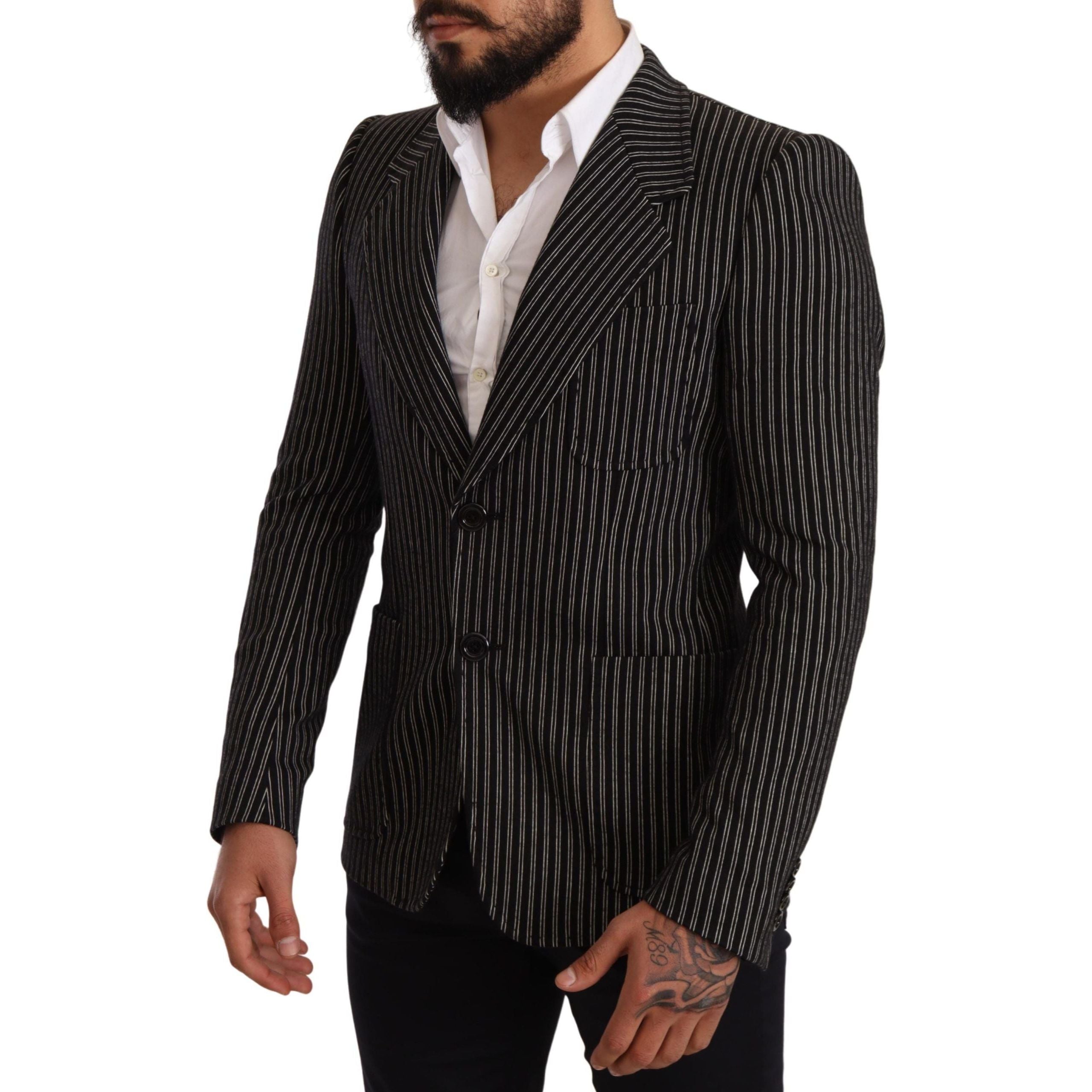 Dolce & Gabbana Black Virgin Wool Blazer