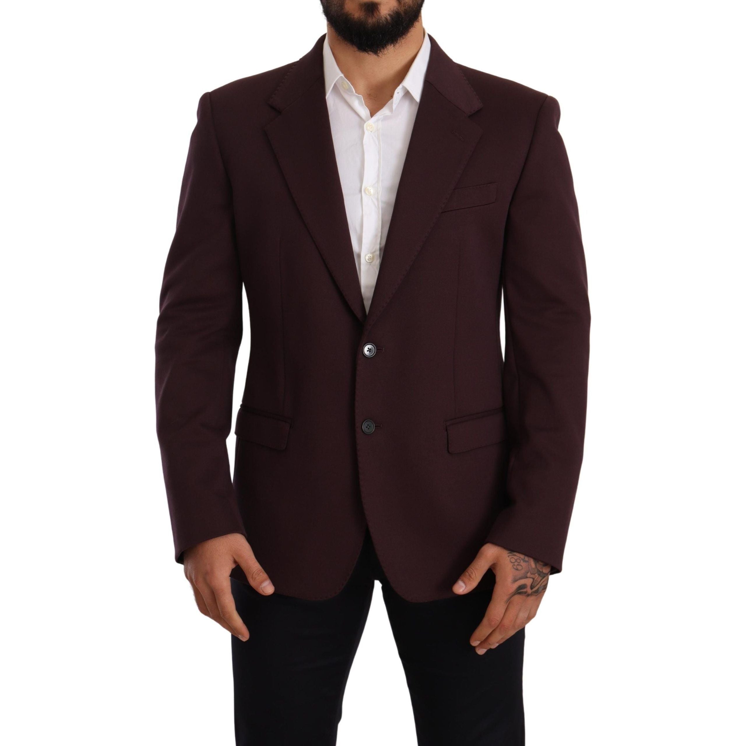 Dolce & Gabbana Indigo Cotton Slim Fit Blazer