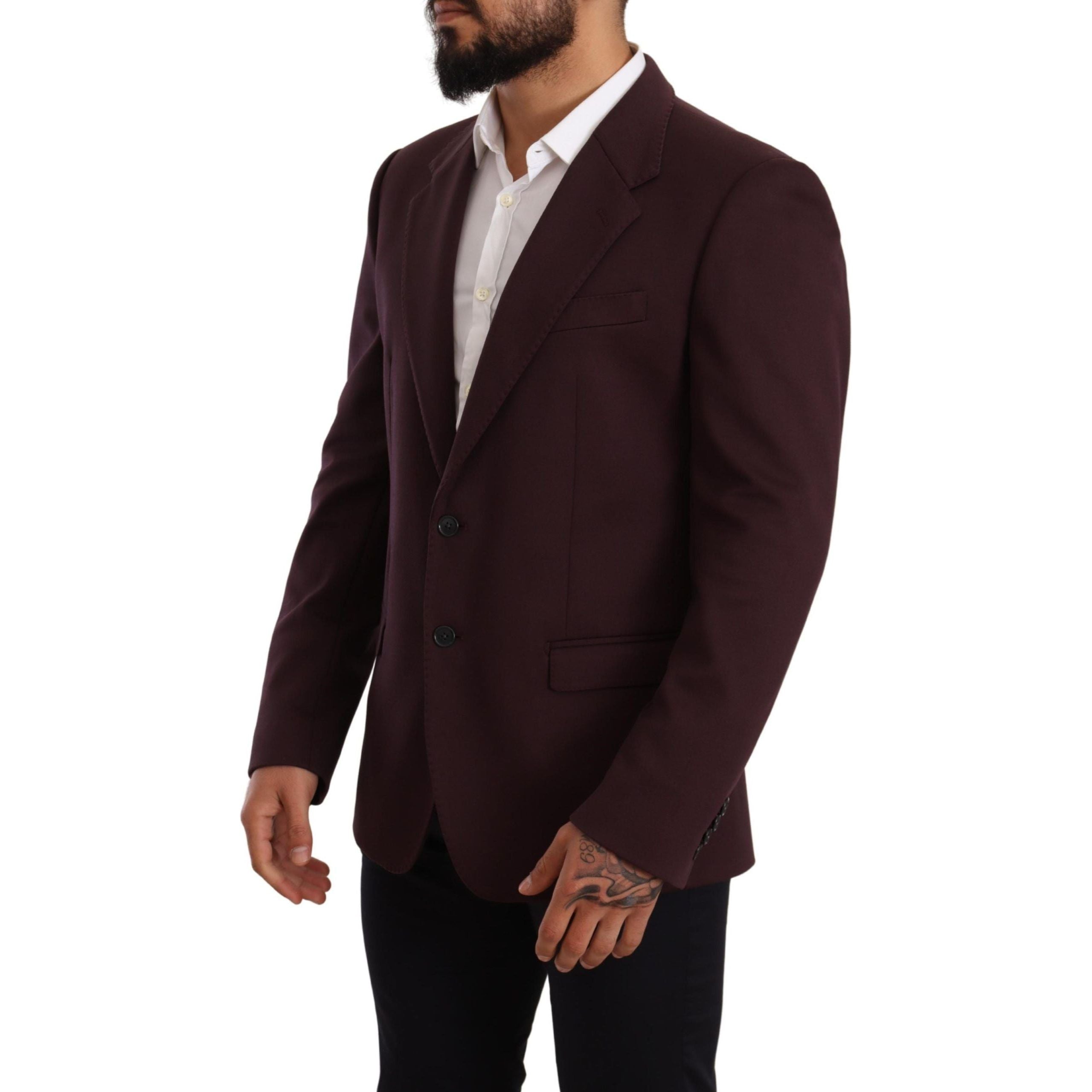 Dolce & Gabbana Indigo Cotton Slim Fit Blazer