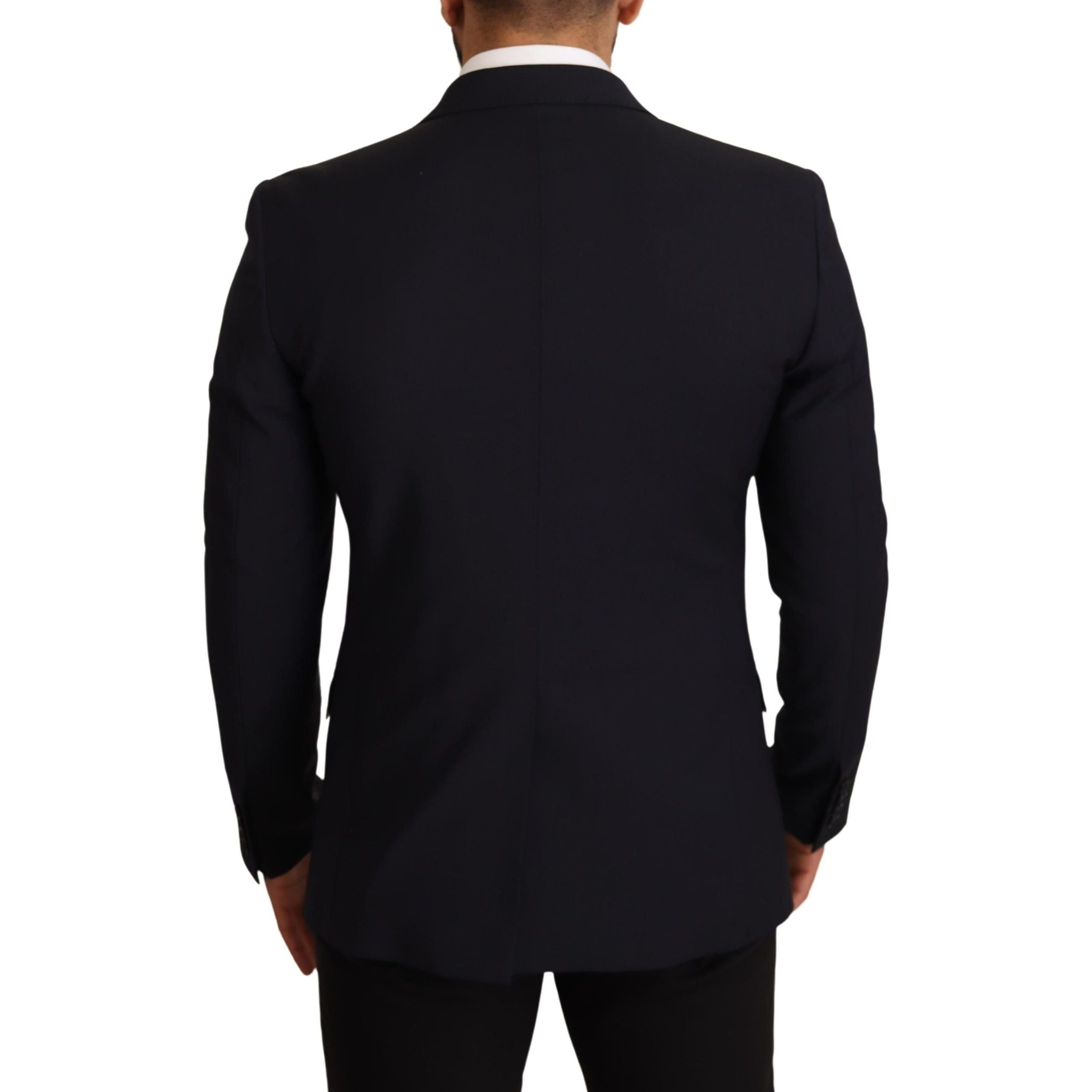 Dolce & Gabbana Dark Blue Wool Blend Martini Suit
