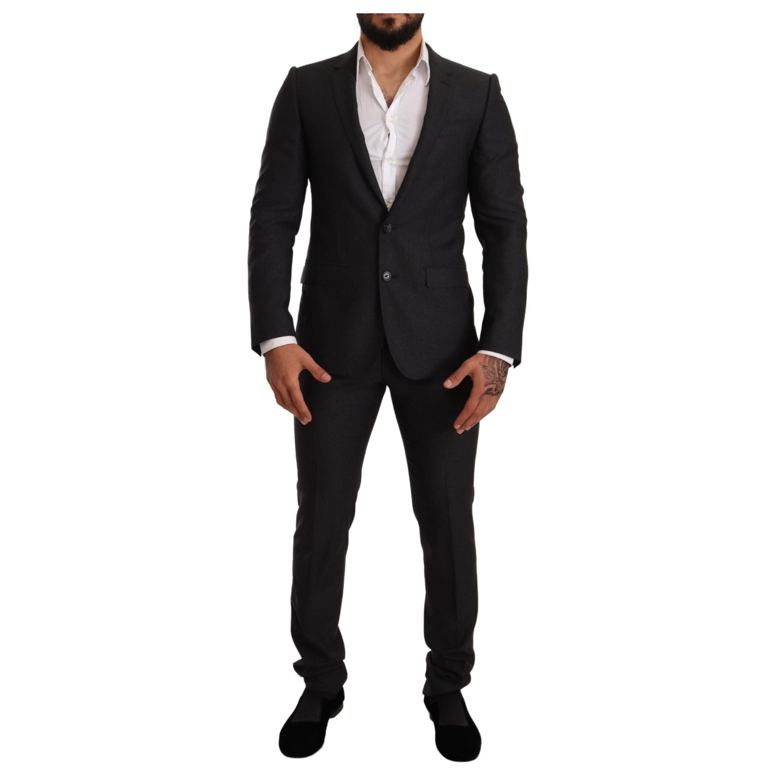 Dolce & Gabbana Elegant Gray Wool Suit Collection