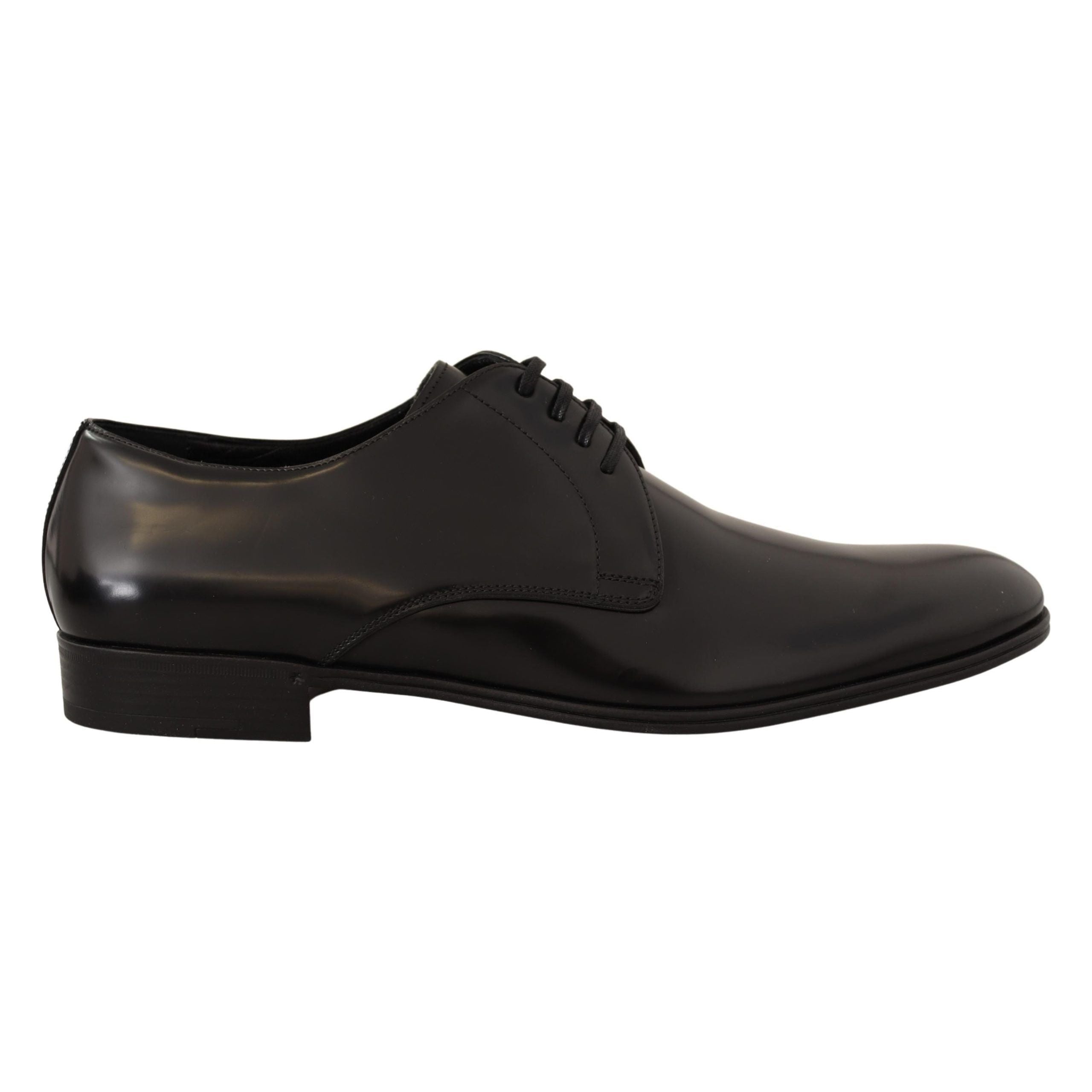 Dolce & Gabbana Black Leather Derby Shoes for Sophistication