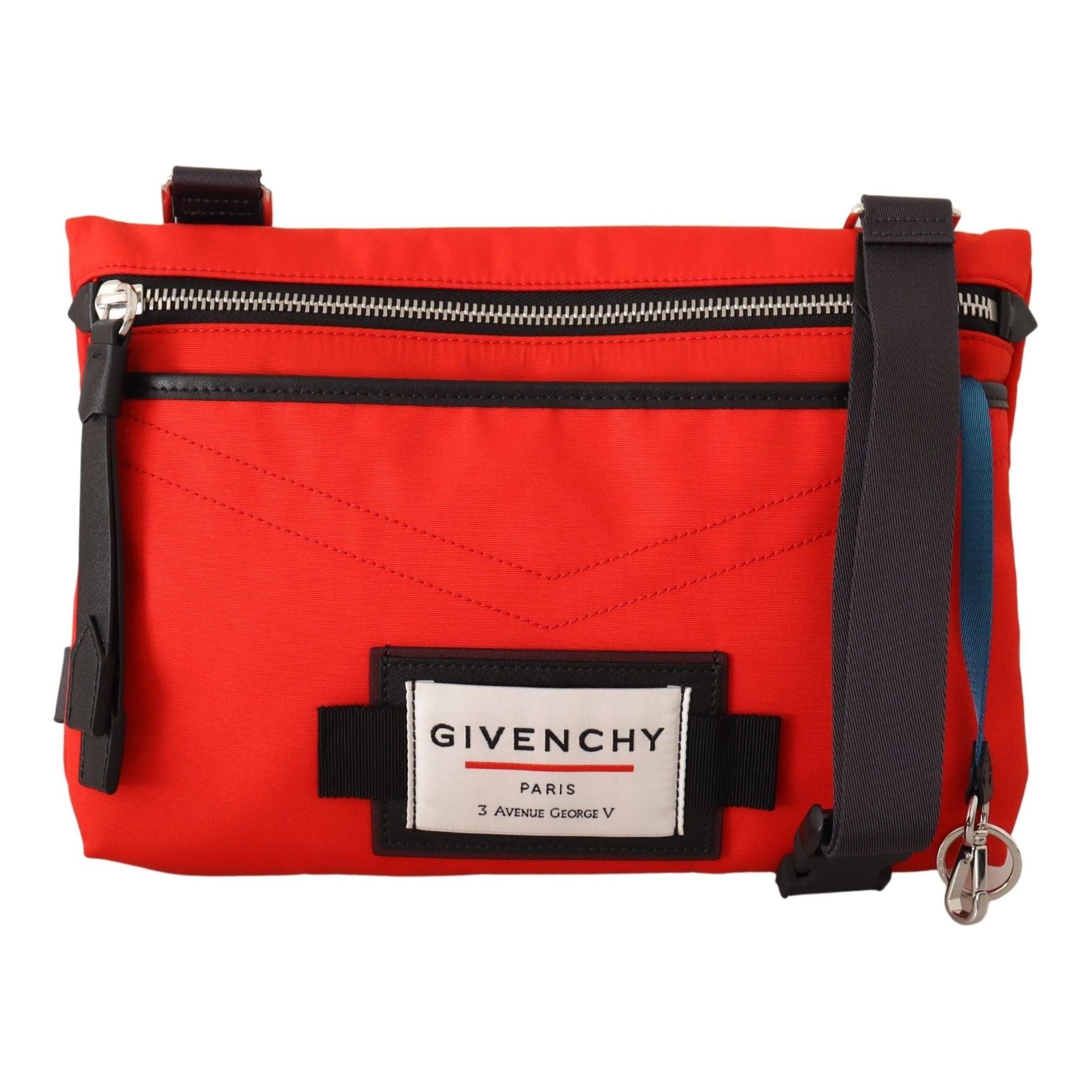 Givenchy Red and Black Fabric Downtown Crossbody Bag
