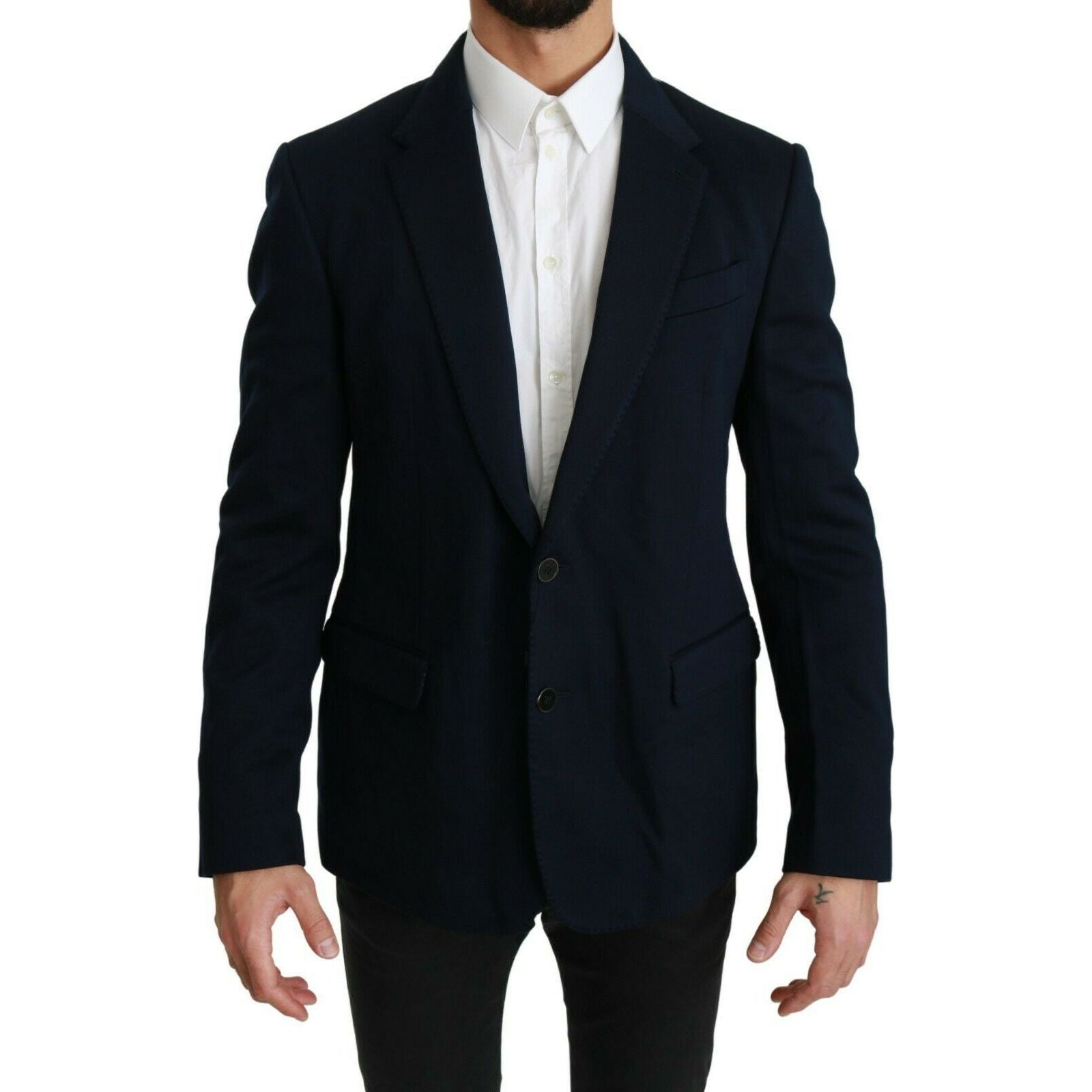 Dolce & Gabbana Dark Blue Wool Blazer
