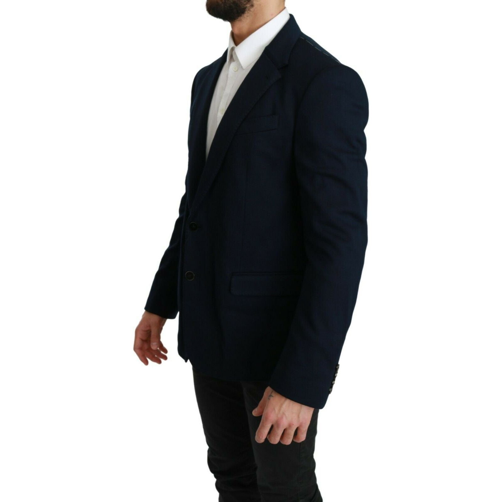 Dolce & Gabbana Dark Blue Wool Blazer