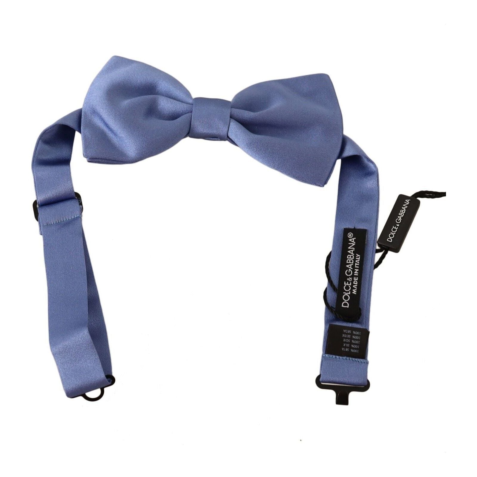 Dolce & Gabbana Purple Silk Bow Tie Accessory