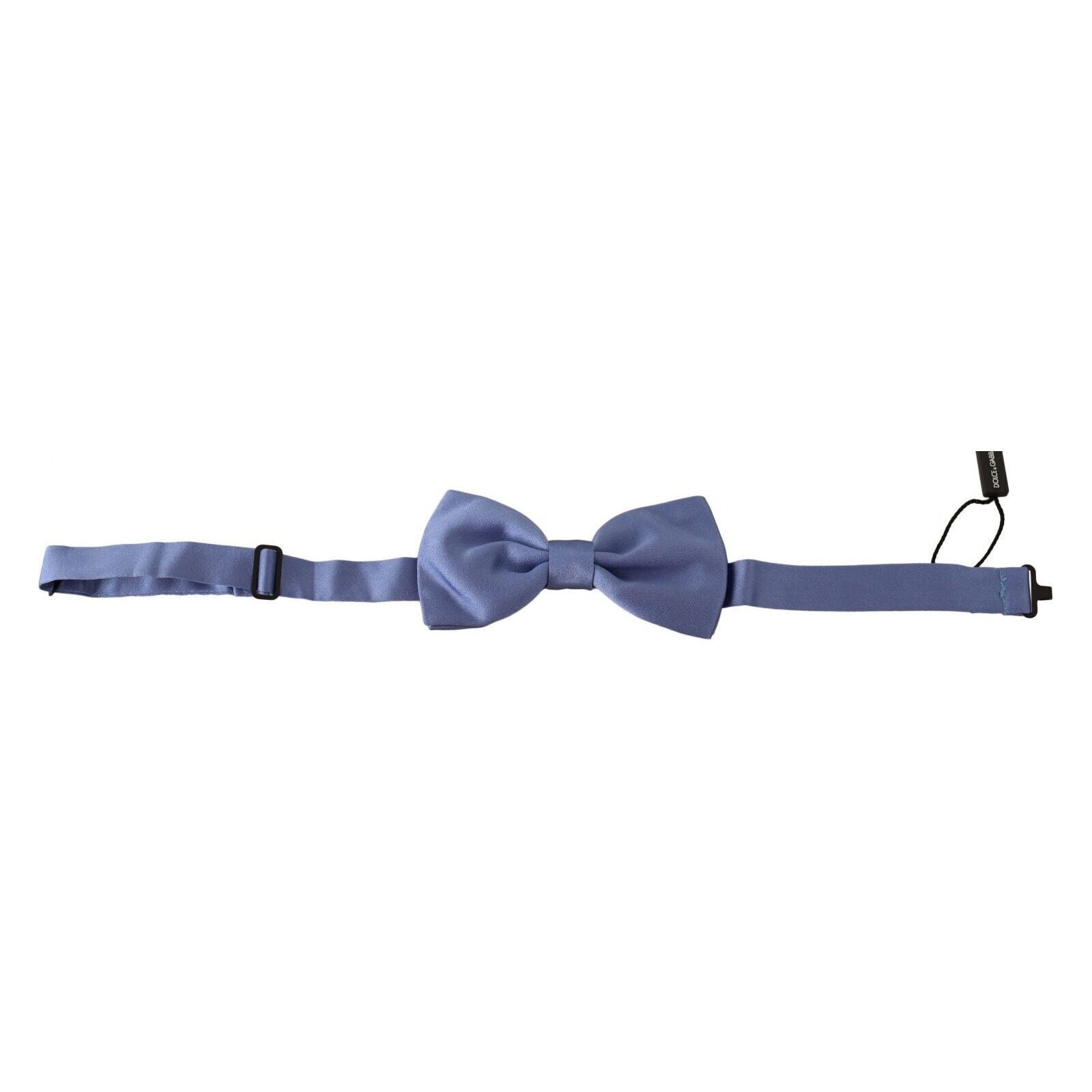 Dolce & Gabbana Purple Silk Bow Tie Accessory