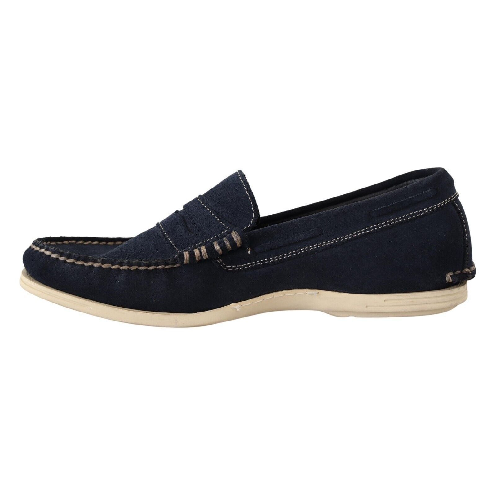 Pollini Blue Suede Moccasins - Timeless Elegance