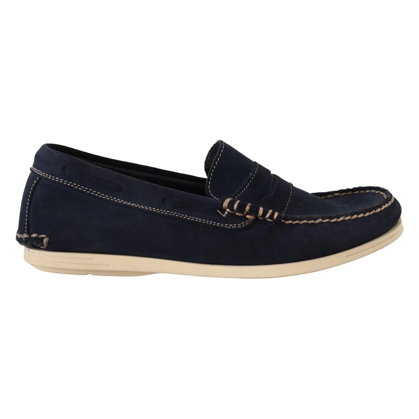 Pollini Blue Suede Moccasins - Timeless Elegance