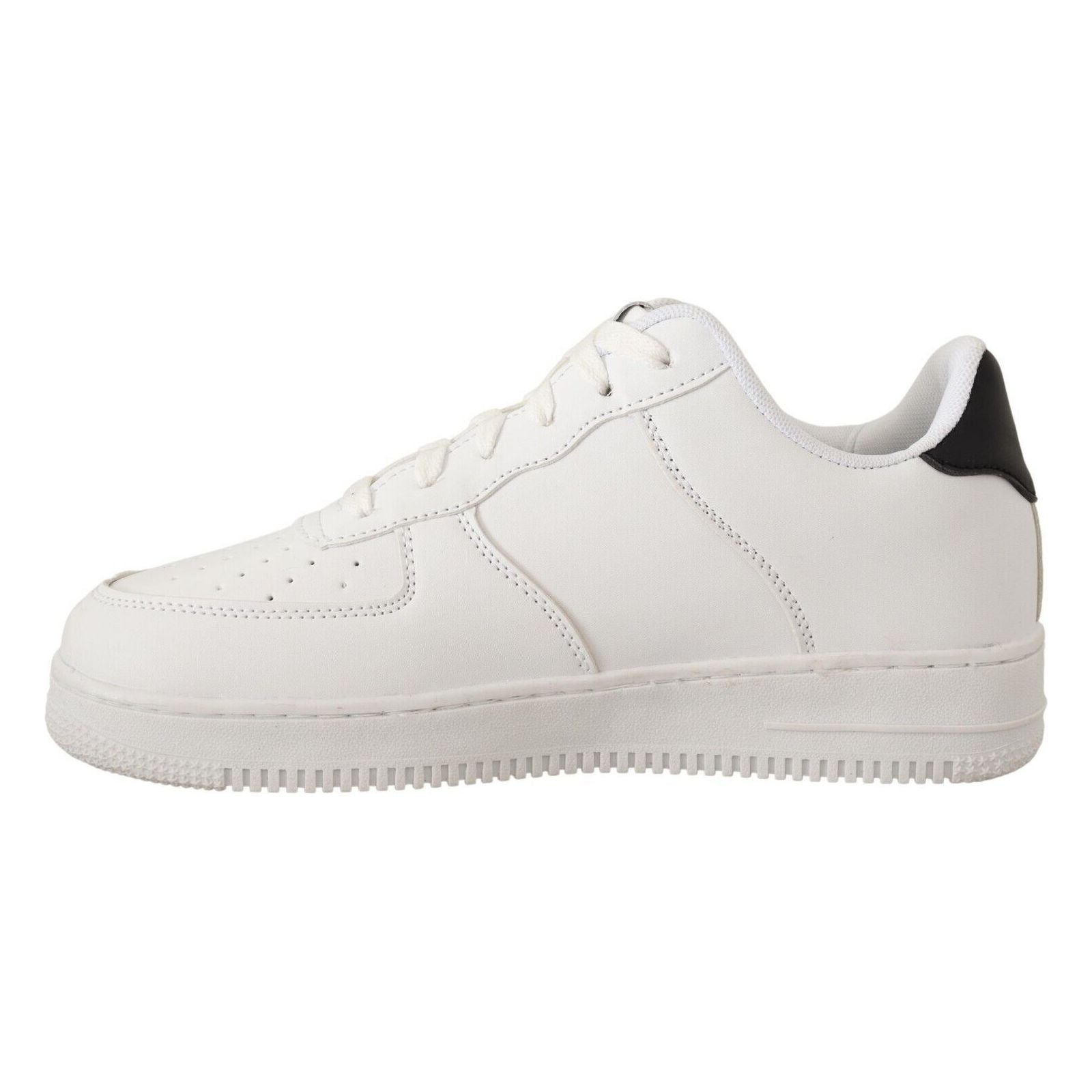 SIGNS White Leather Low Top Sneakers for Effortless Elegance