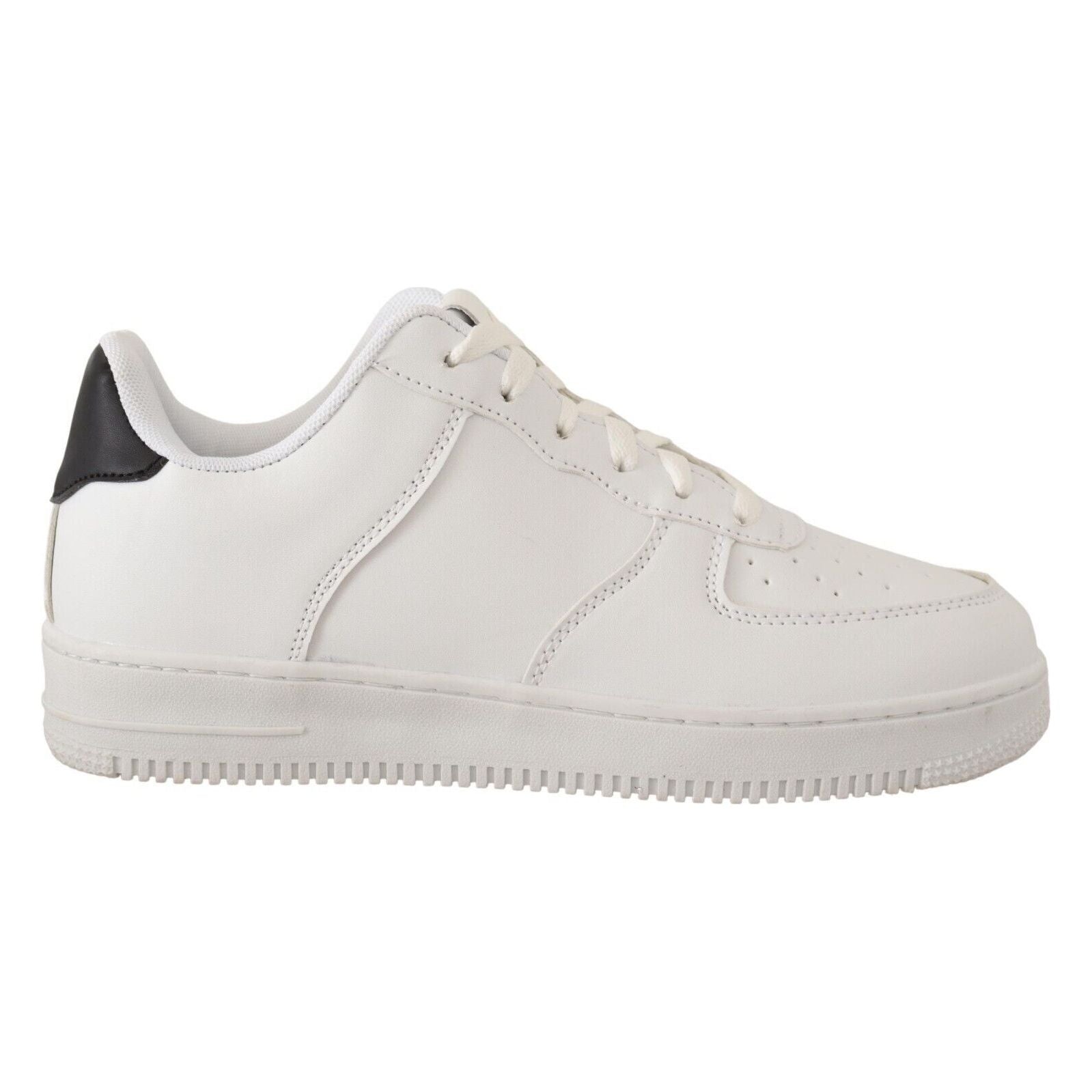 SIGNS White Leather Low Top Sneakers for Effortless Elegance