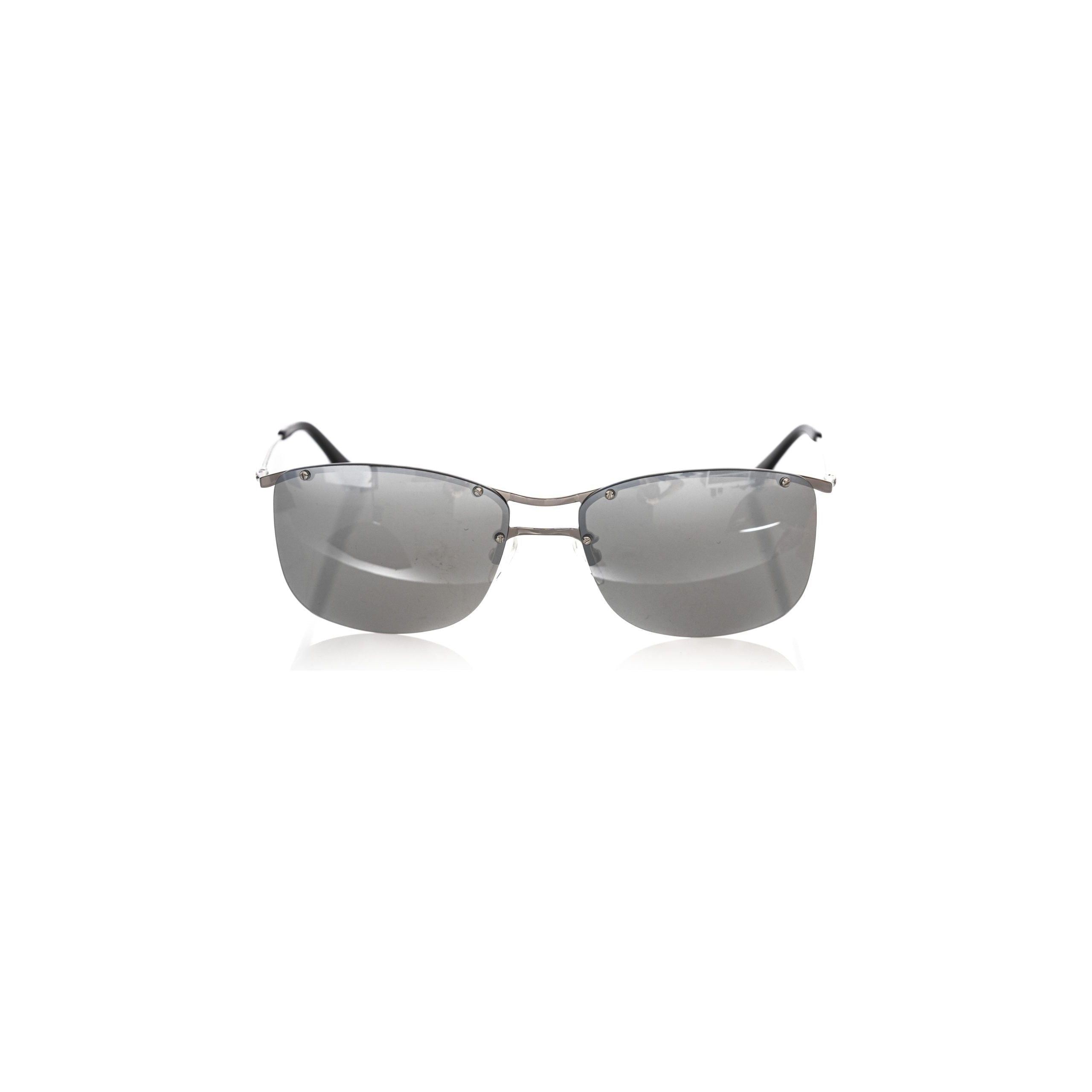 Frankie Morello Silver Metallic Sunglass for Effortless Elegance