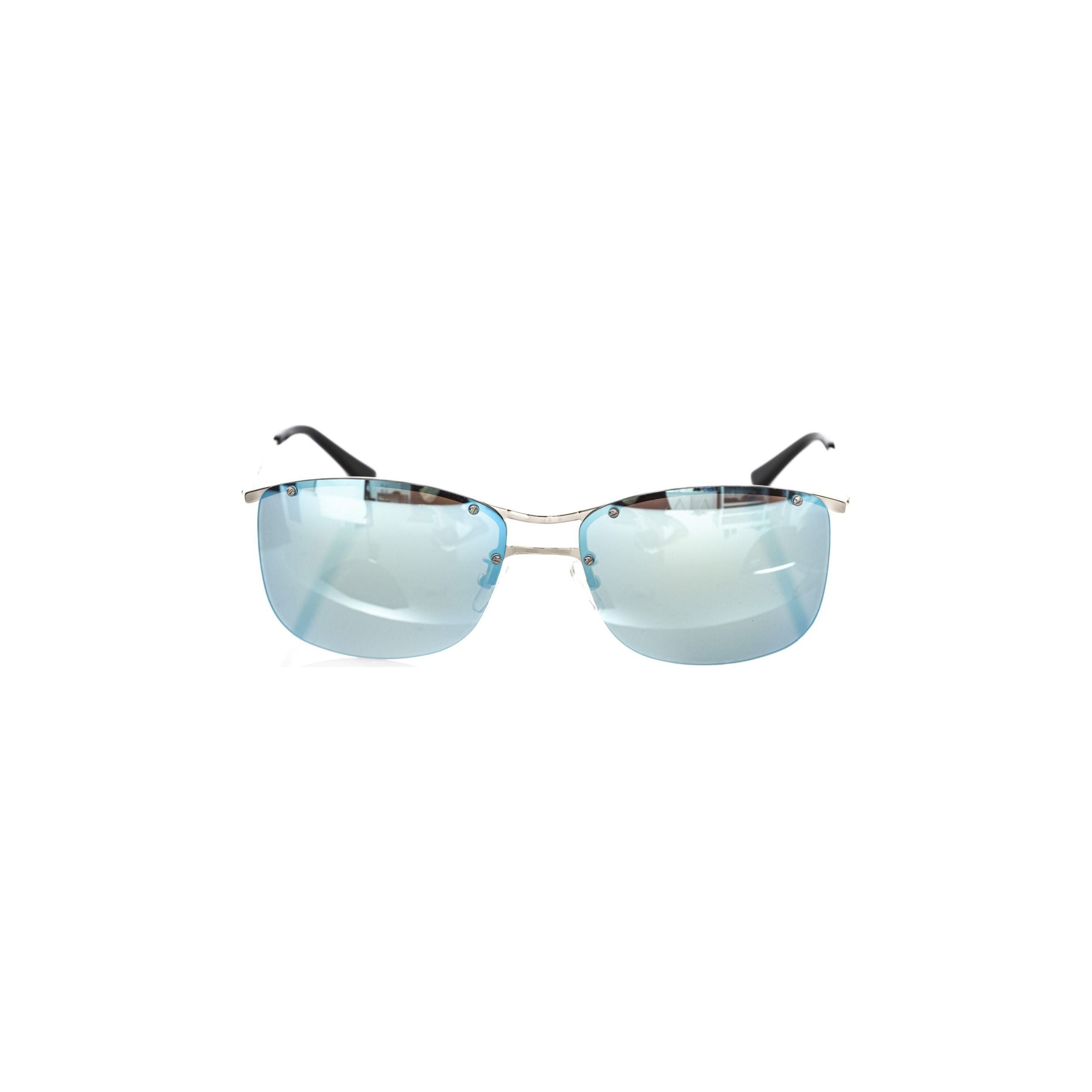 Frankie Morello Silver Metallic Sunglasses for Sophisticated Style