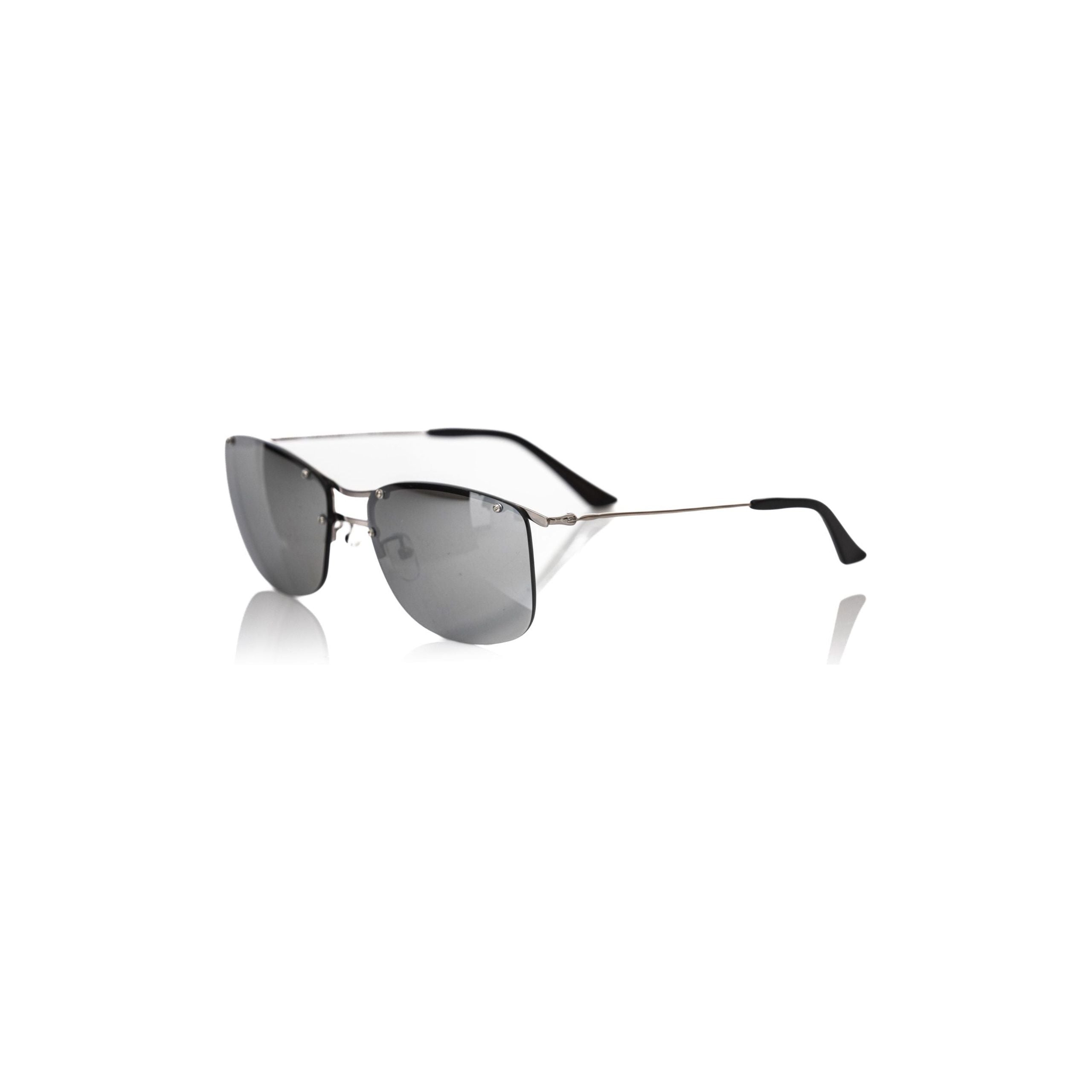 Frankie Morello Silver Metallic Sunglass for Effortless Elegance