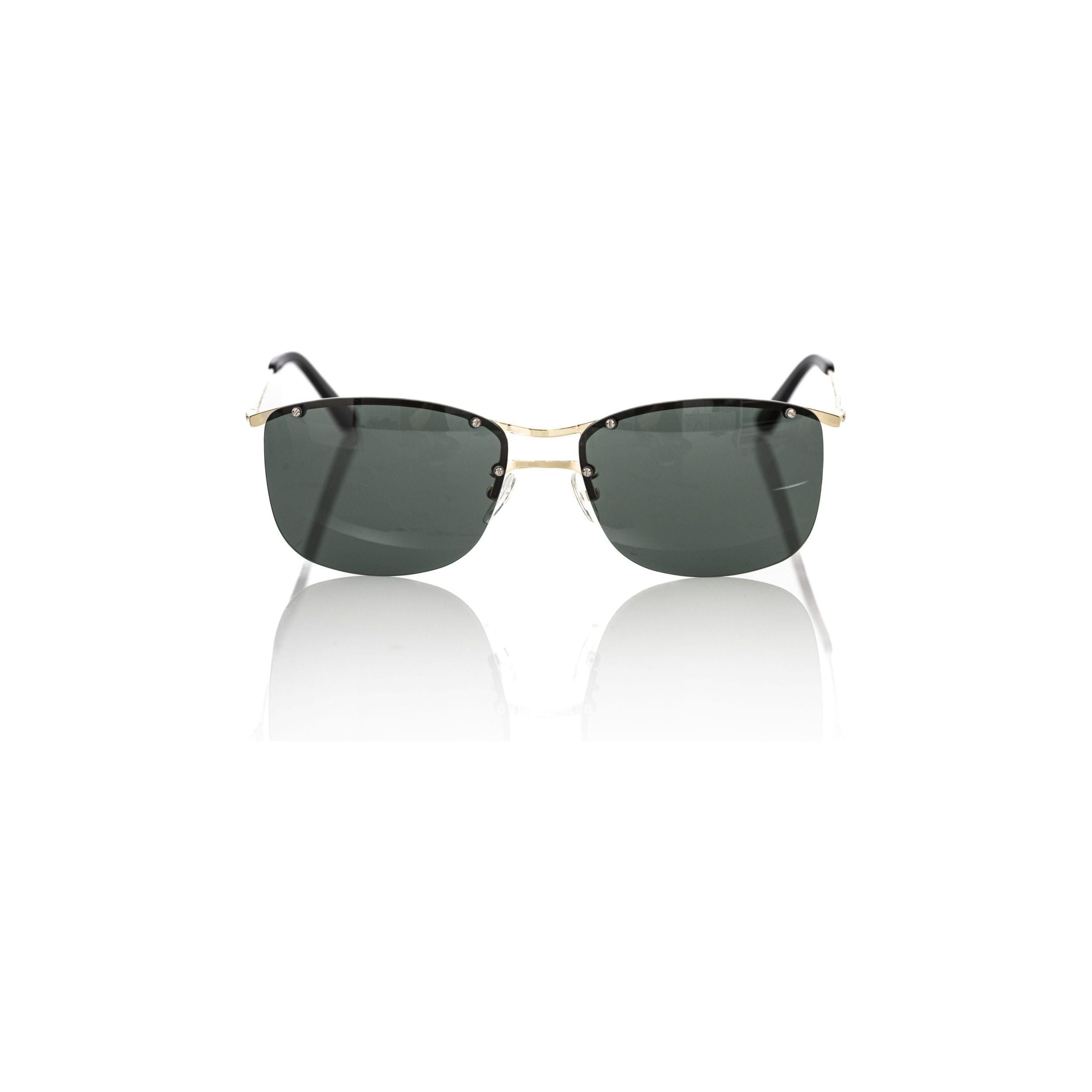 Frankie Morello Black Metallic Fiber Sunglass Excellence