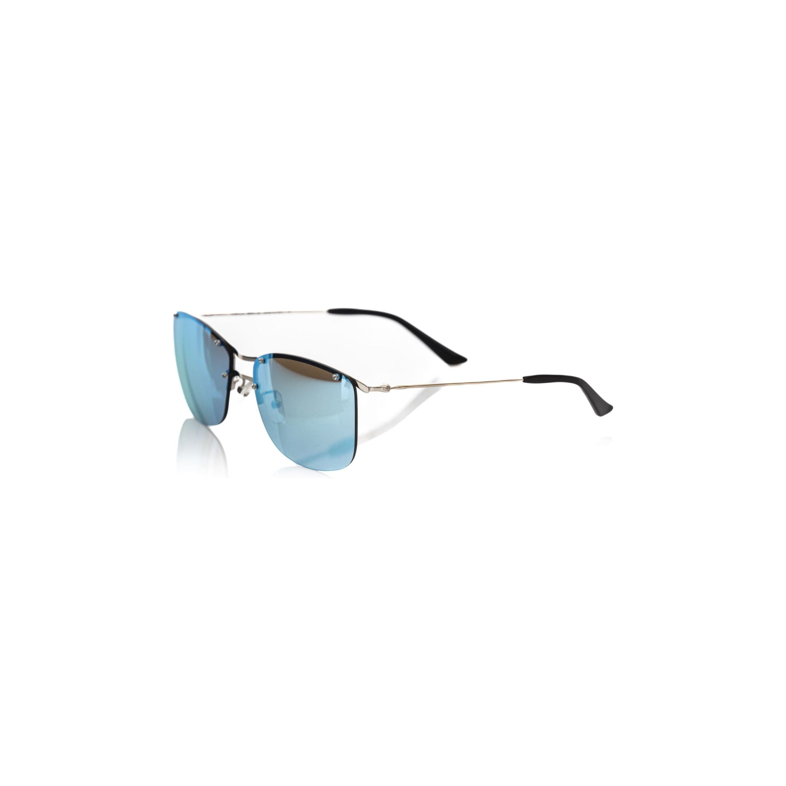 Frankie Morello Silver Metallic Sunglasses for Sophisticated Style