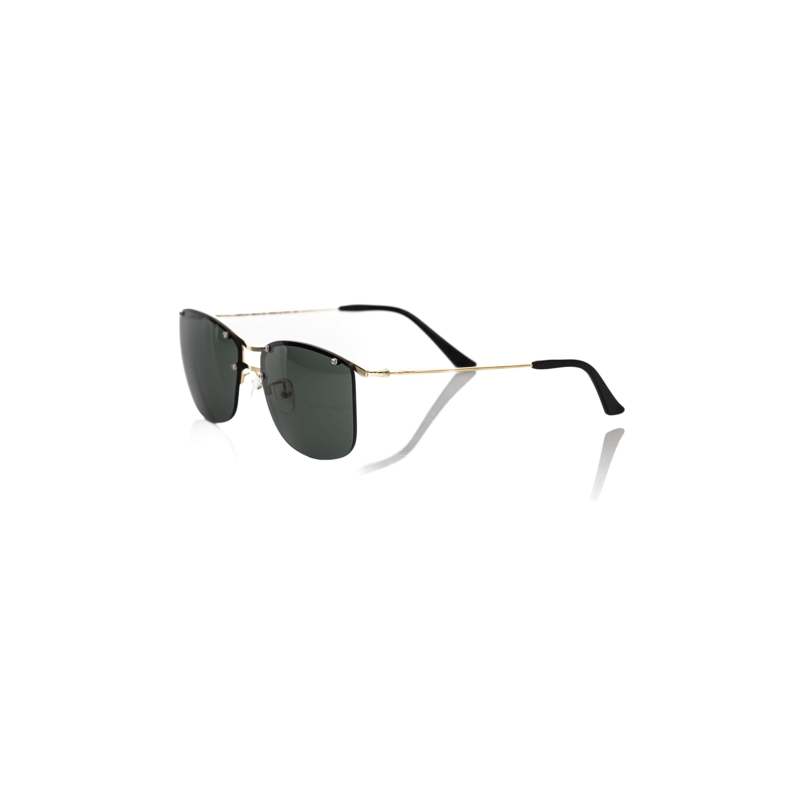 Frankie Morello Black Metallic Fiber Sunglass Excellence