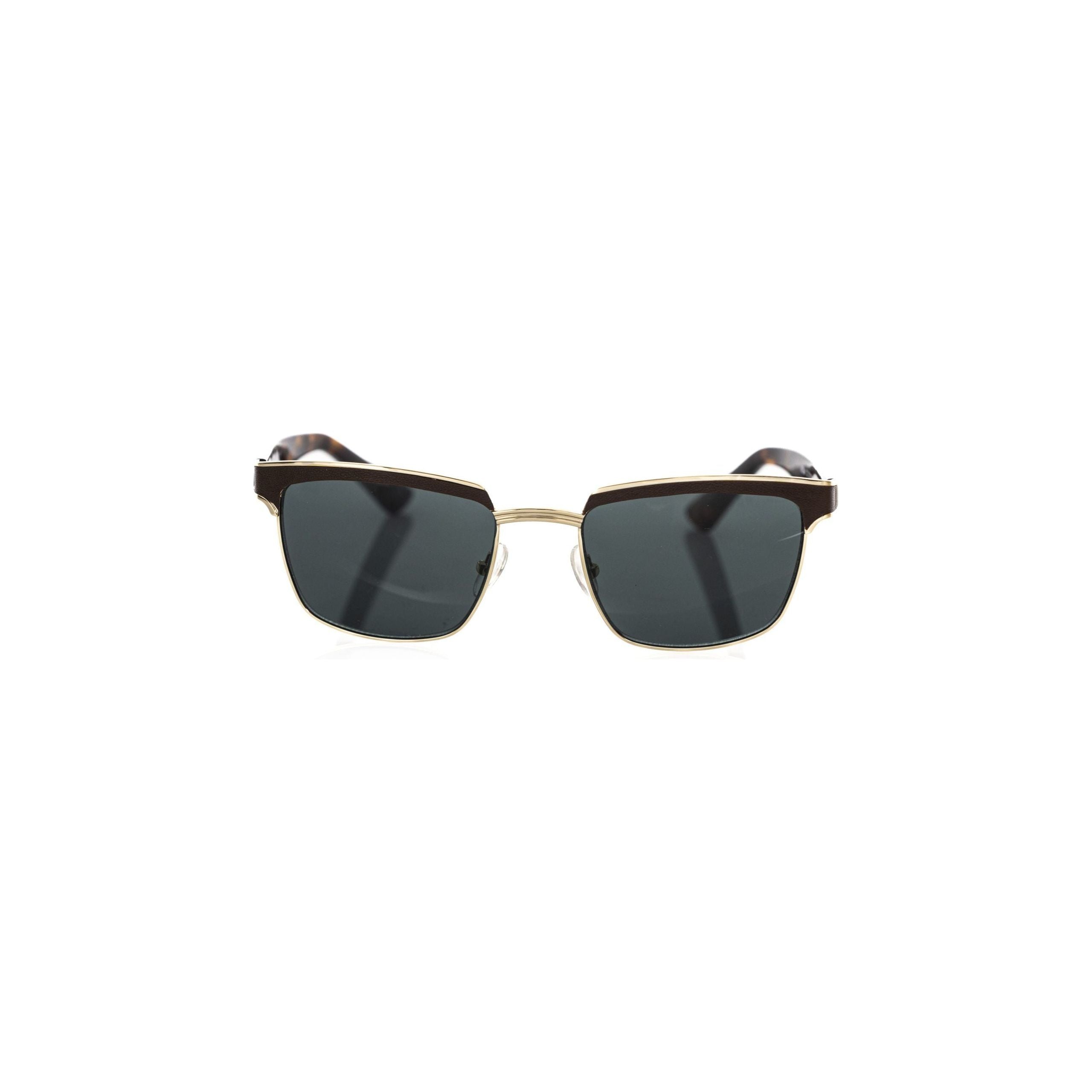 Frankie Morello Brown Metallic Sunglass for Elevated Style